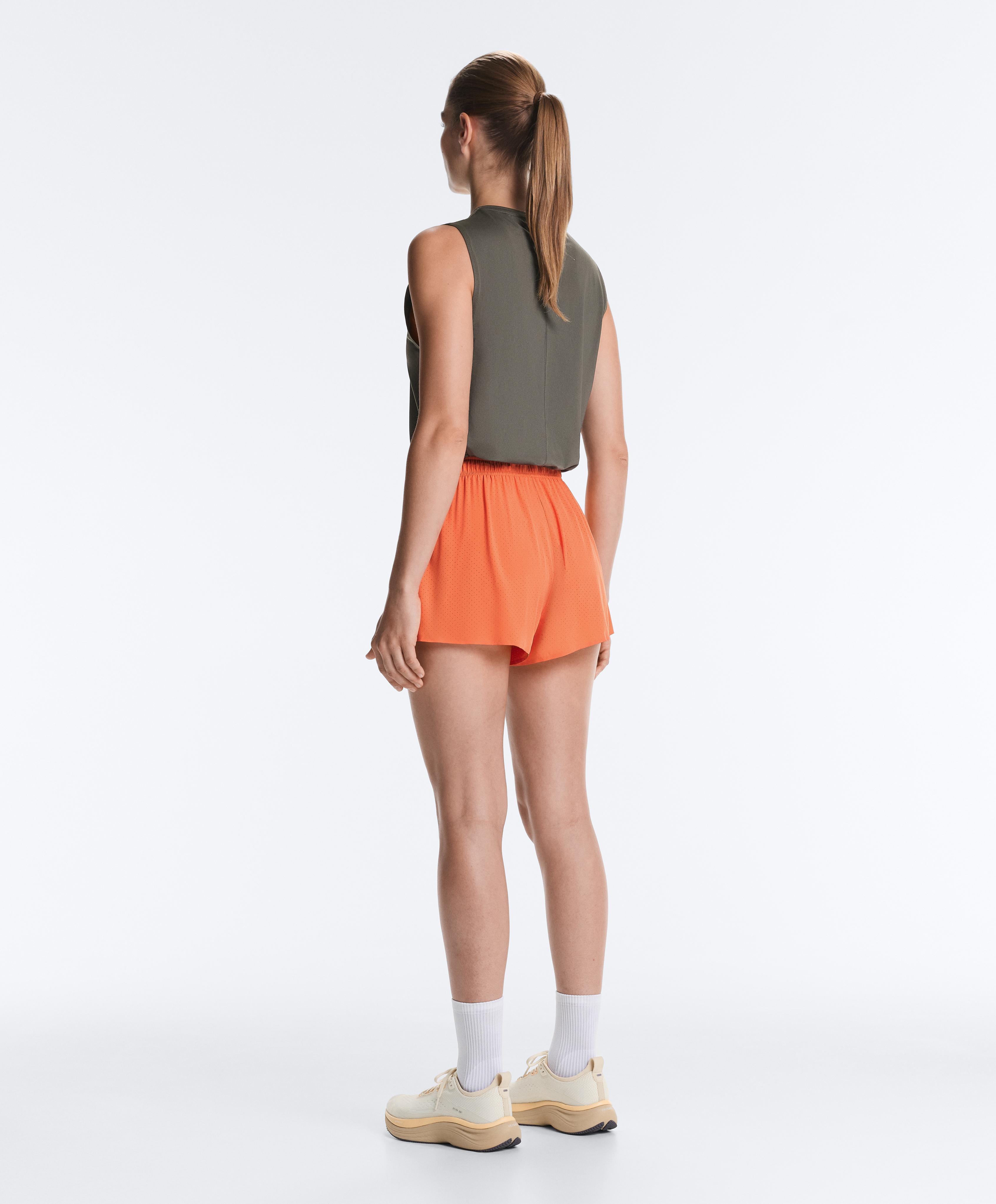 Mid-rise 7cm technical shorts — WASHED ORANGE