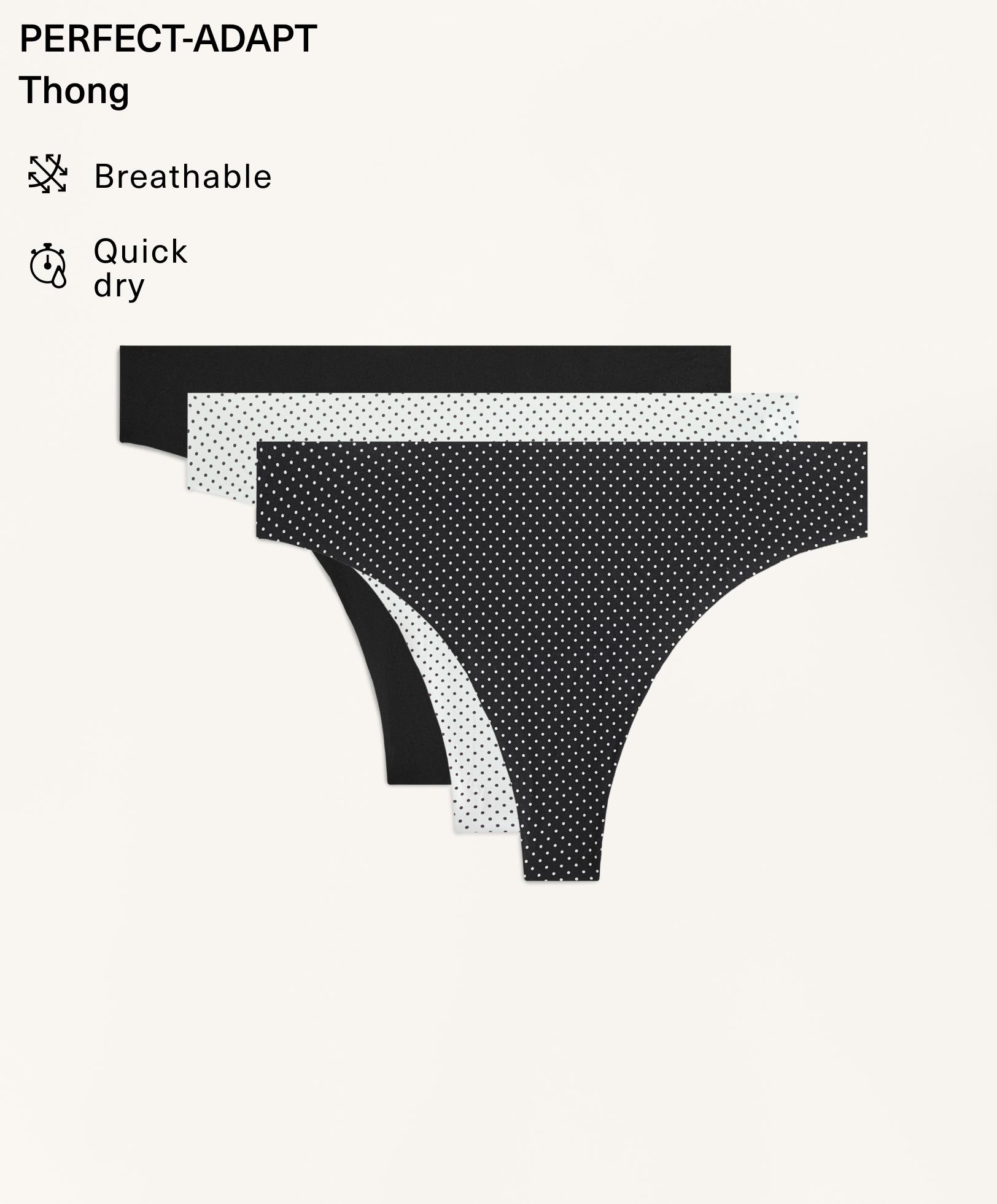 3 invisible polyamide blend thongs