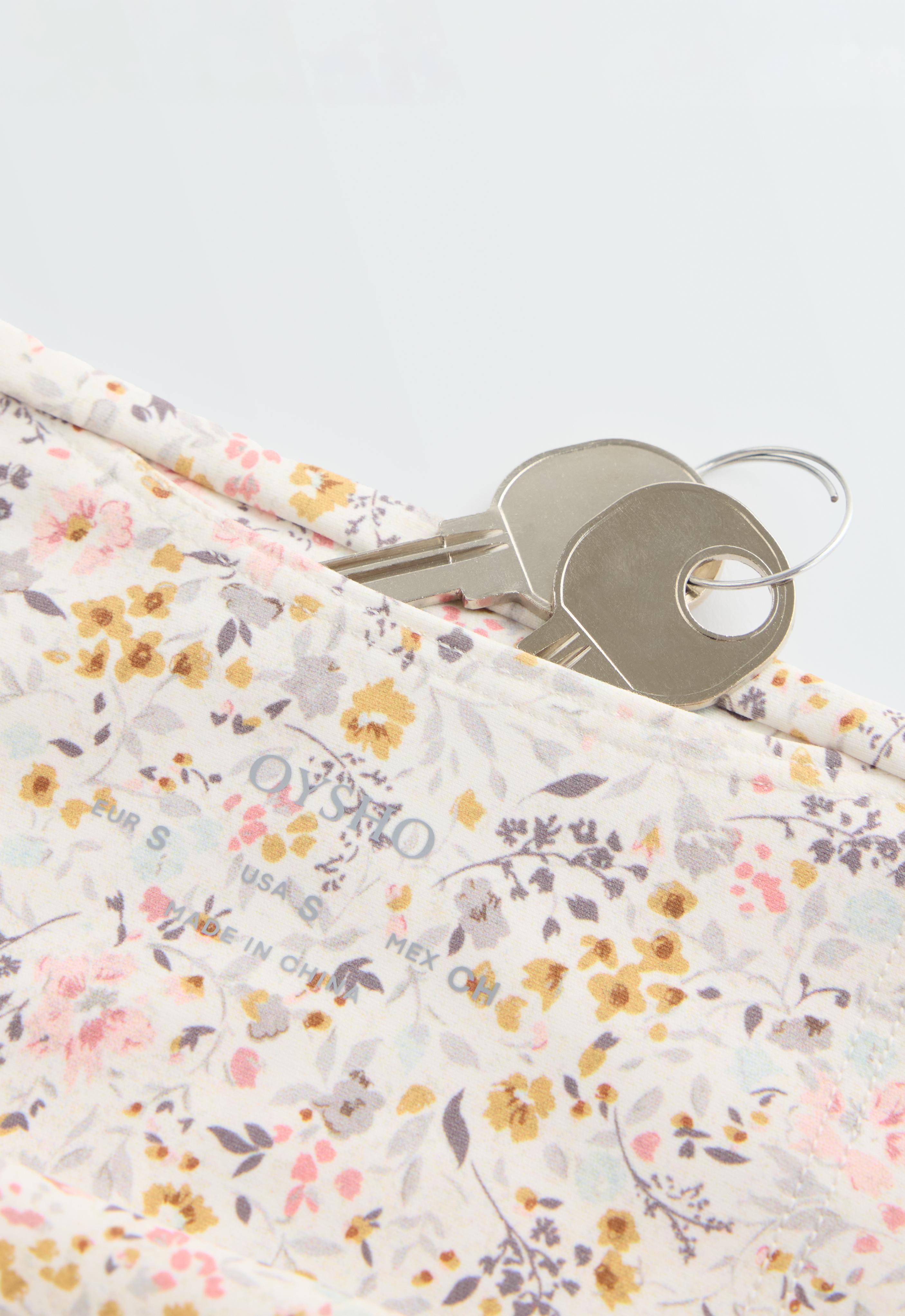 Comfortlux 20cm high-waisted floral biker leggings — PALE ECRU