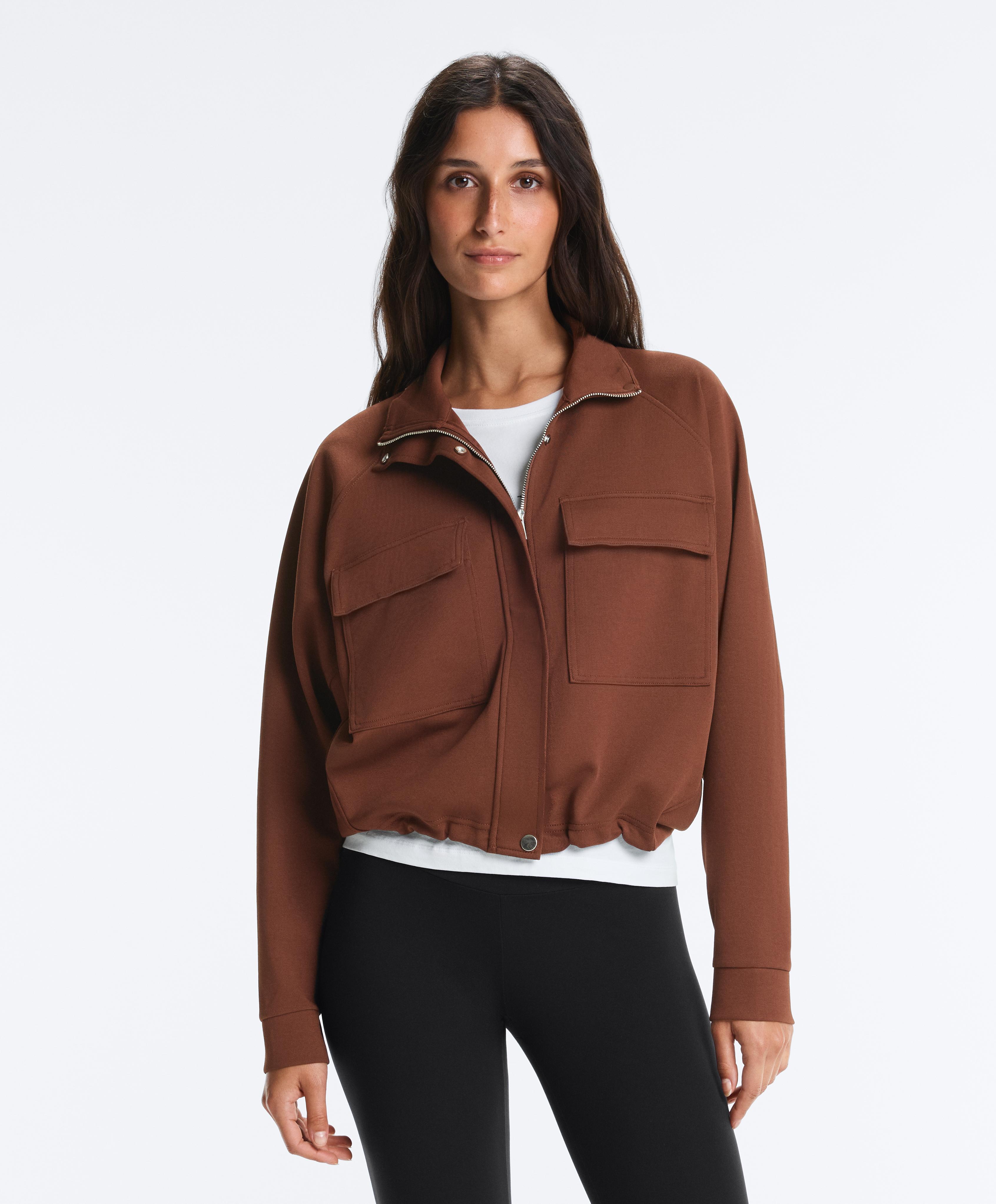 Piqué-Jacke mit Taschen aus Baumwolle Piqué-Jacke mit Taschen aus Baumwolle