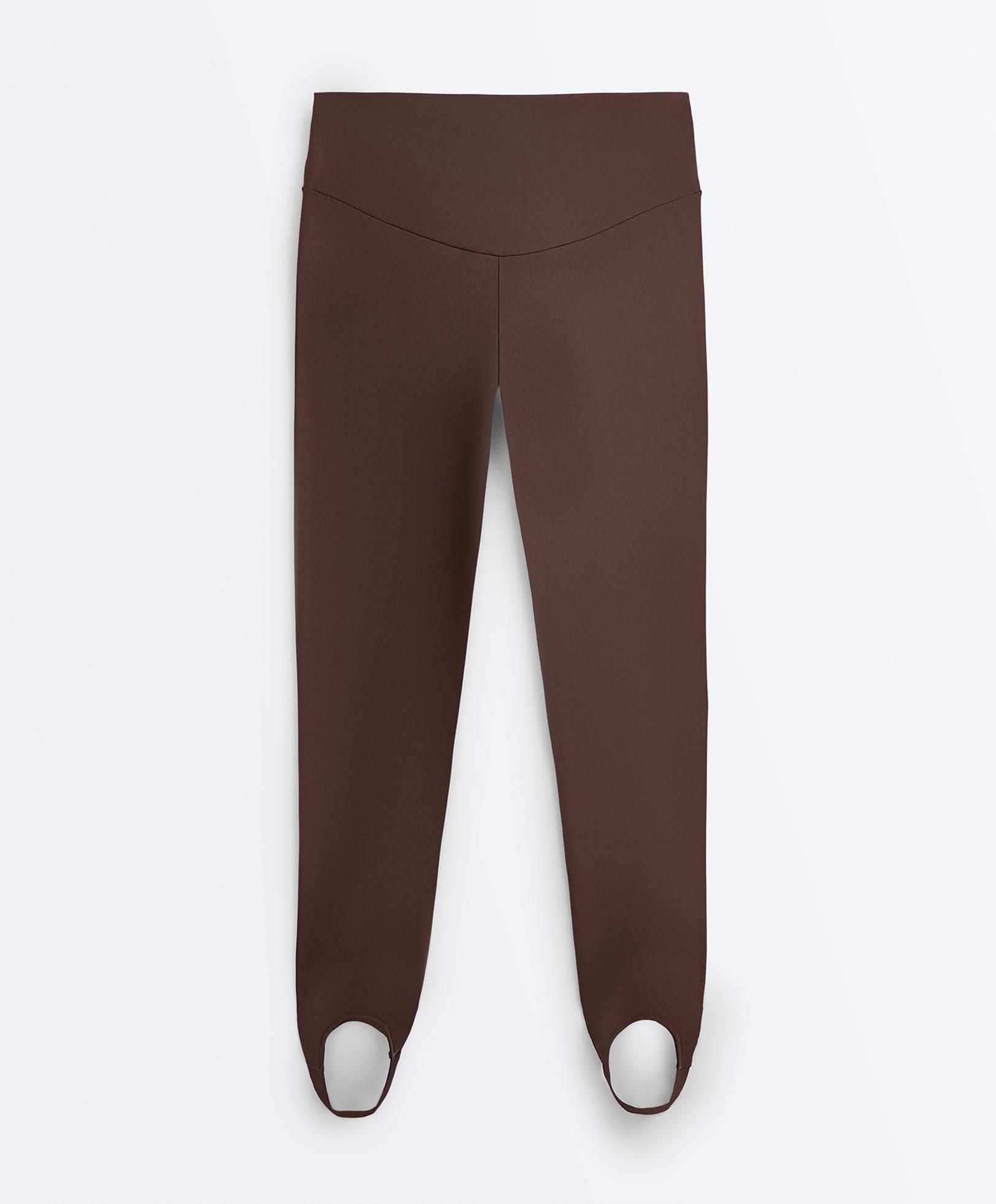 Comfortlux super-high-rise ankle-length leggings — BROWN