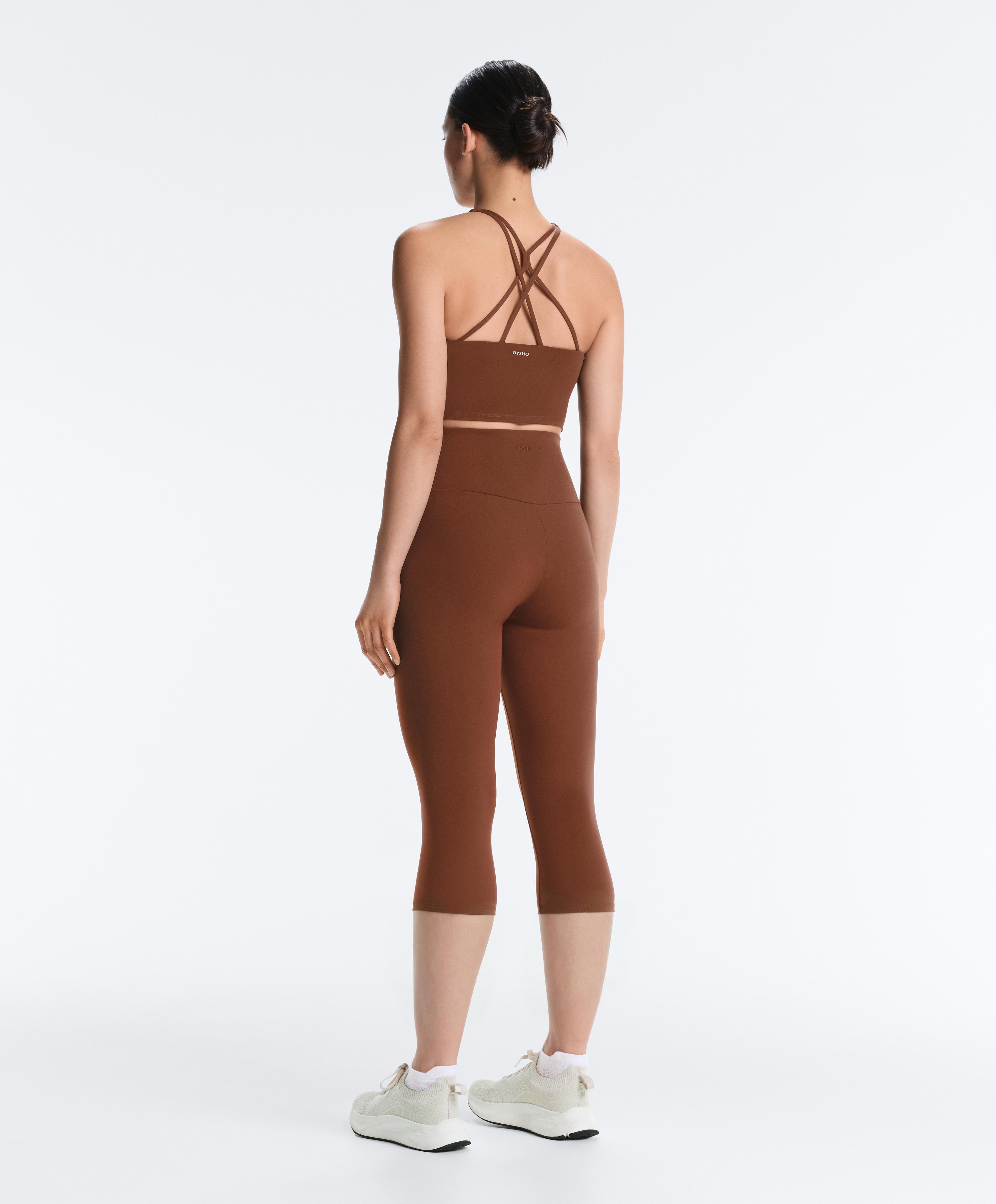 Comfortlux super-high-rise 50cm capri leggings — COFFEE