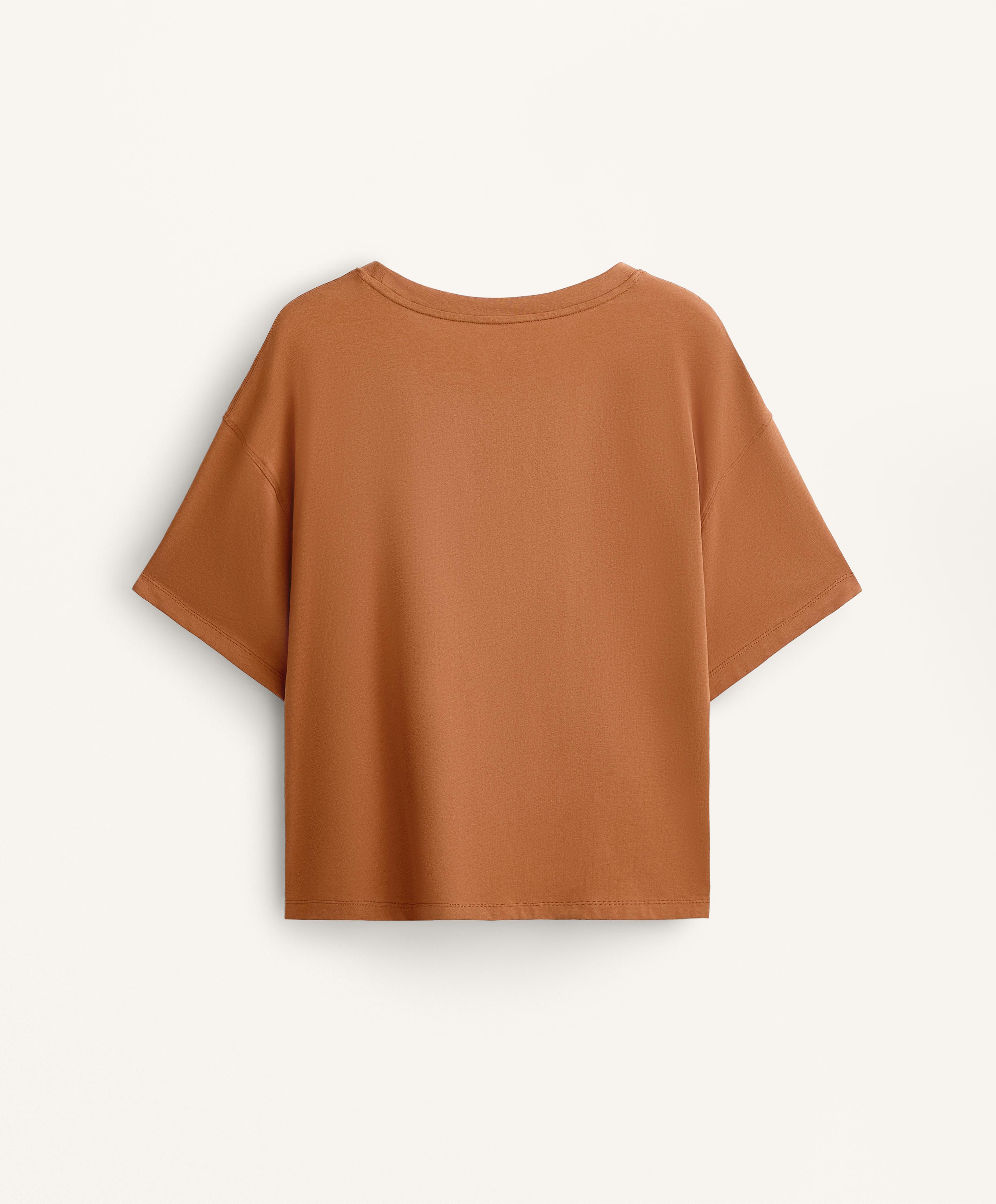Boxy-T-Shirt aus Baumwollmischung