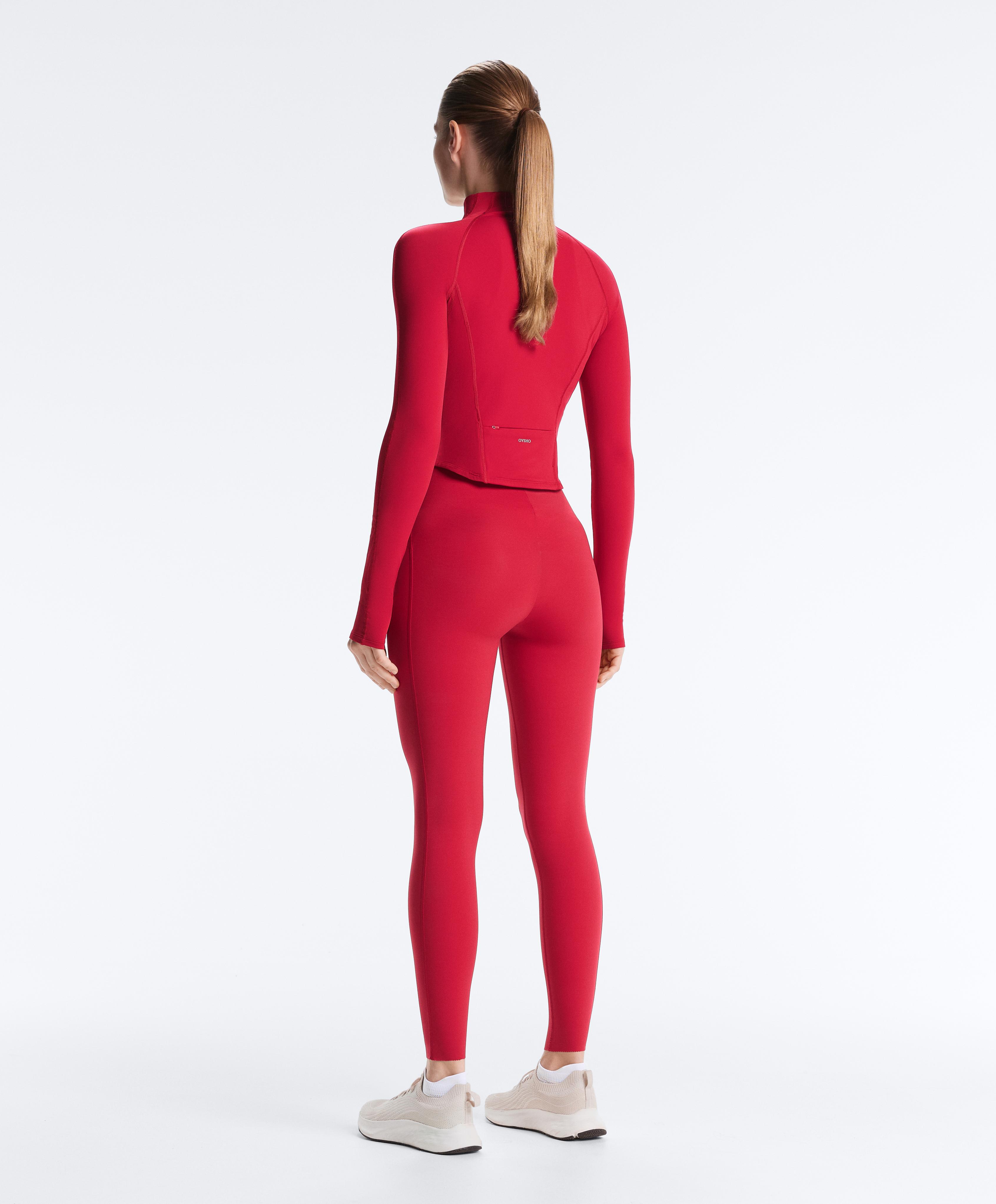 Light warm technical jacket with seams — RED