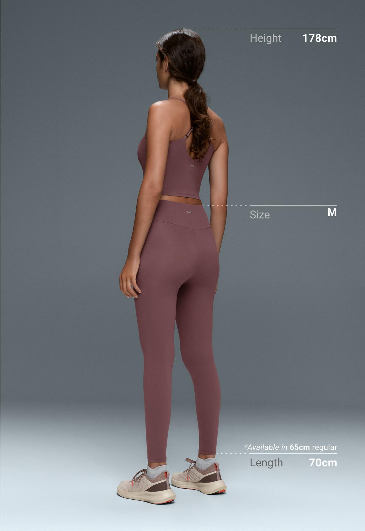 Ankle-length High rise Comfortlux leggings — MAUVE