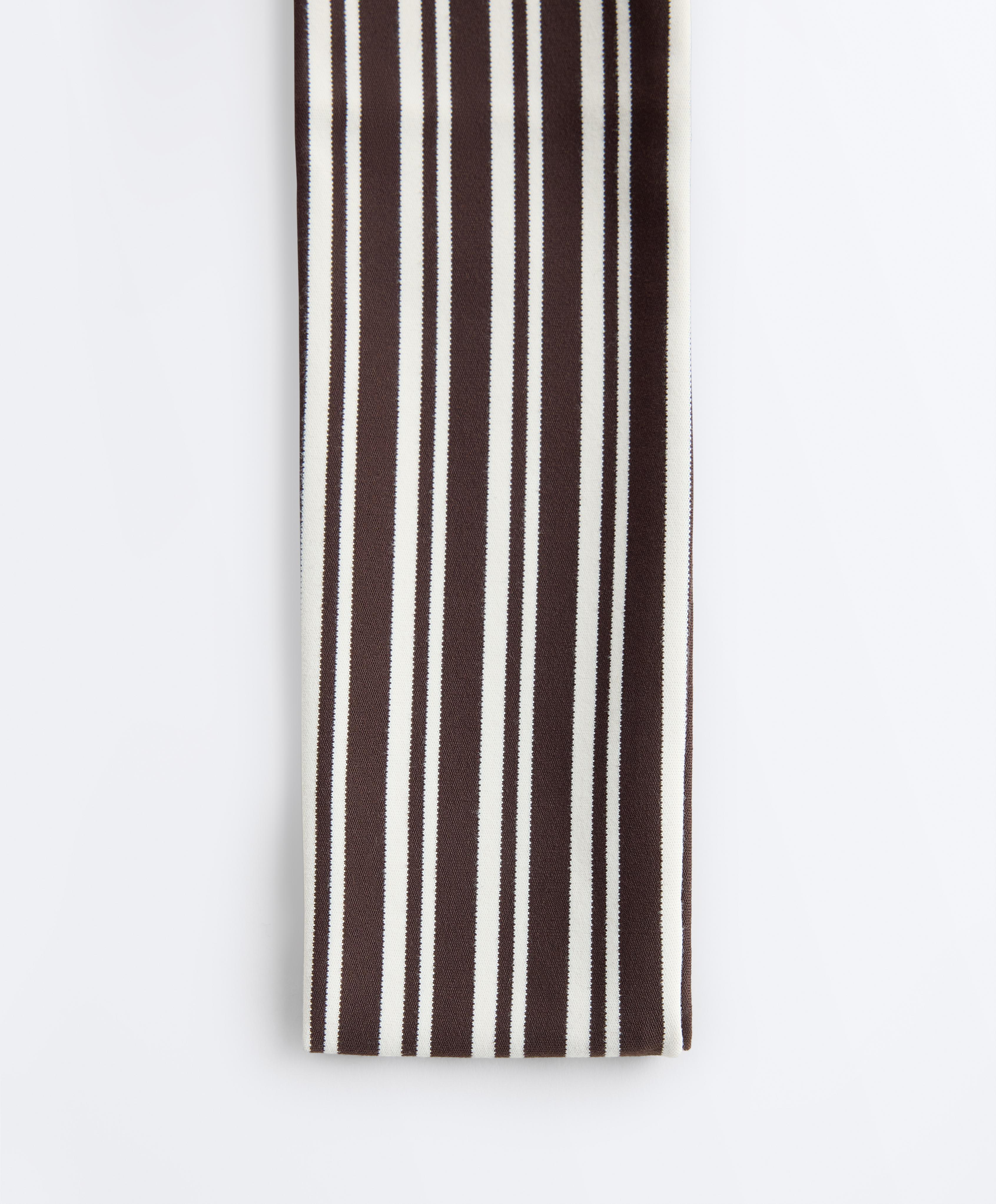 6 cm striped sports headband — DARK BROWN