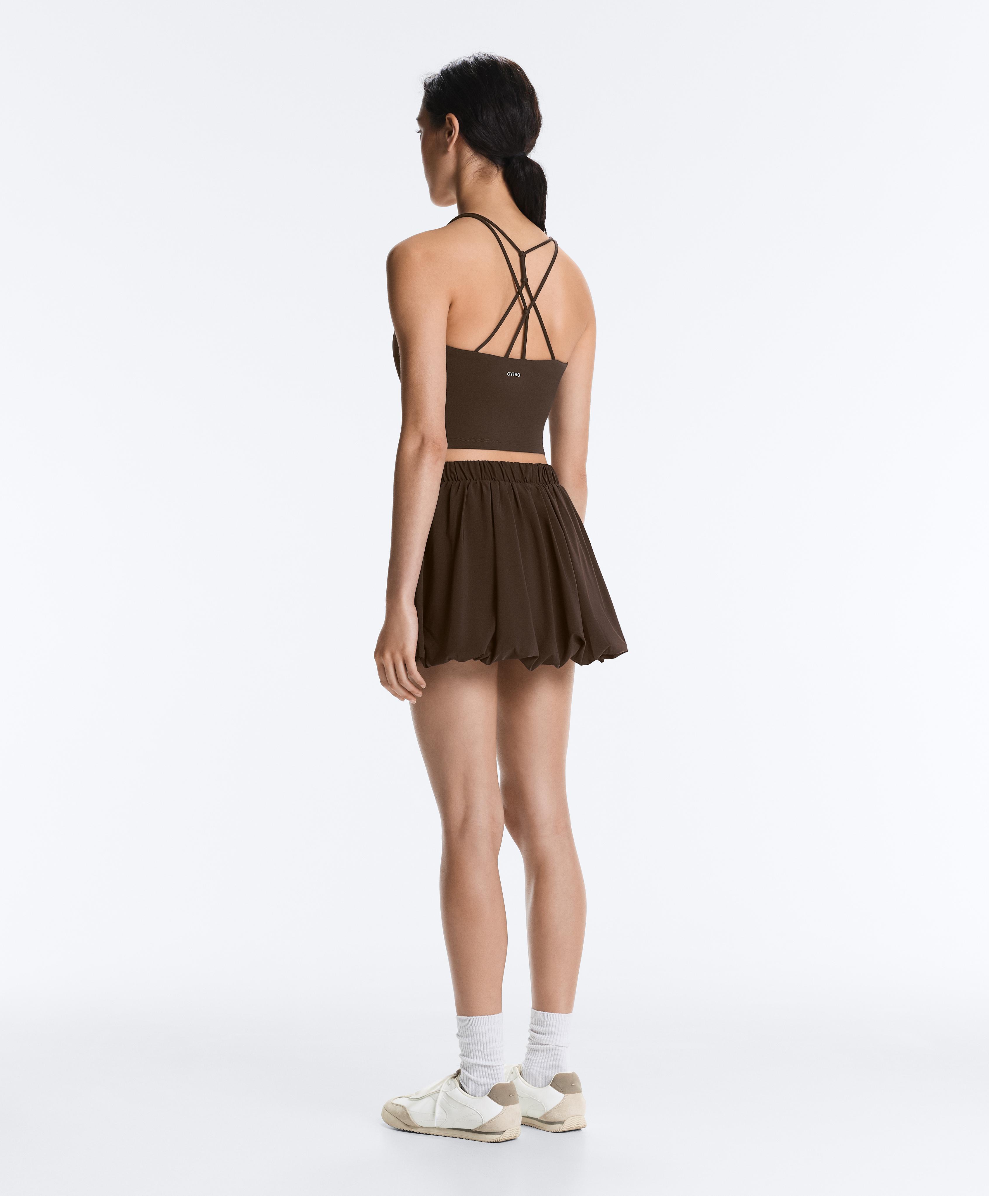 Comfortlux crossover strap tank top — DARK BROWN