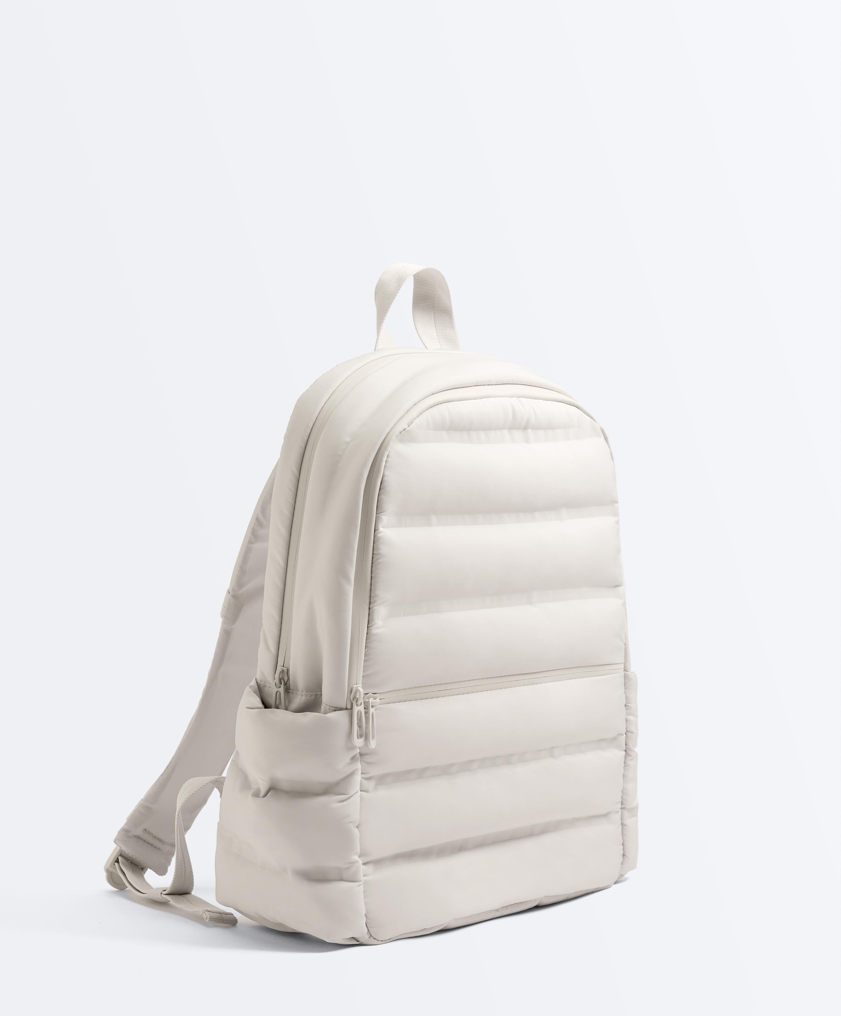 Padded backpack — ECRU