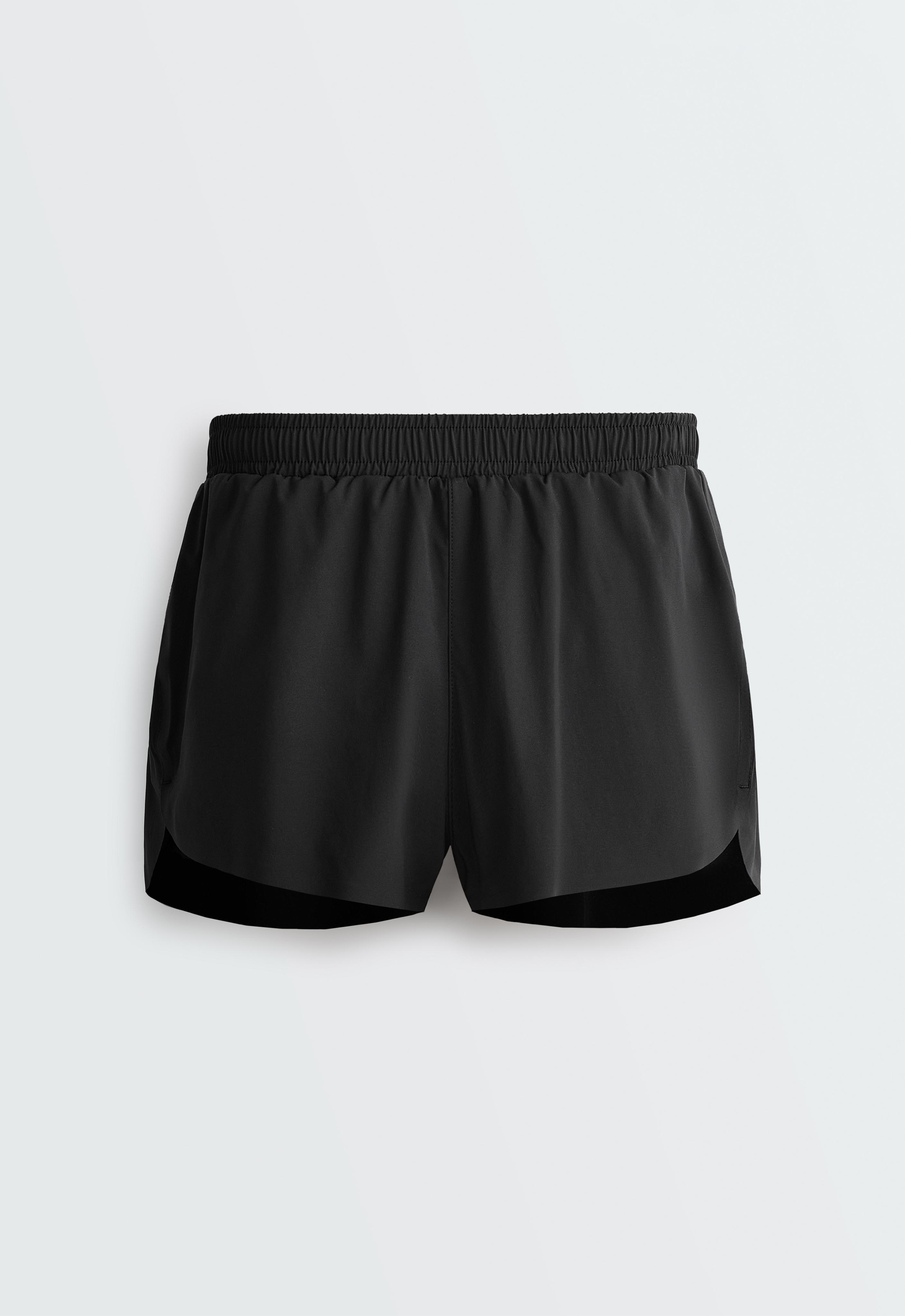 6cm low-rise technical shorts — BLACK