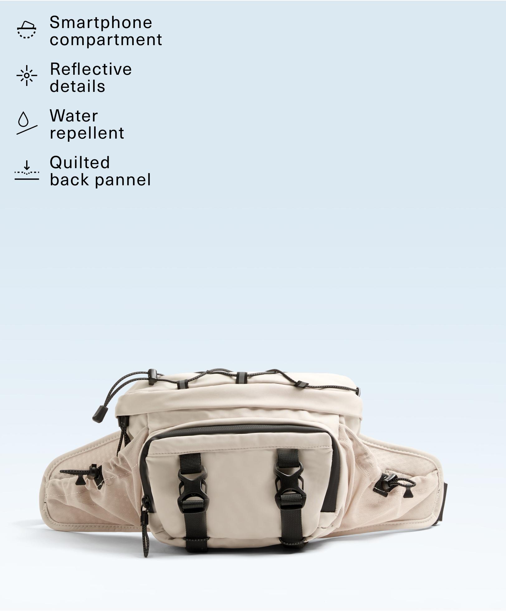 Water repellent ski belt bag