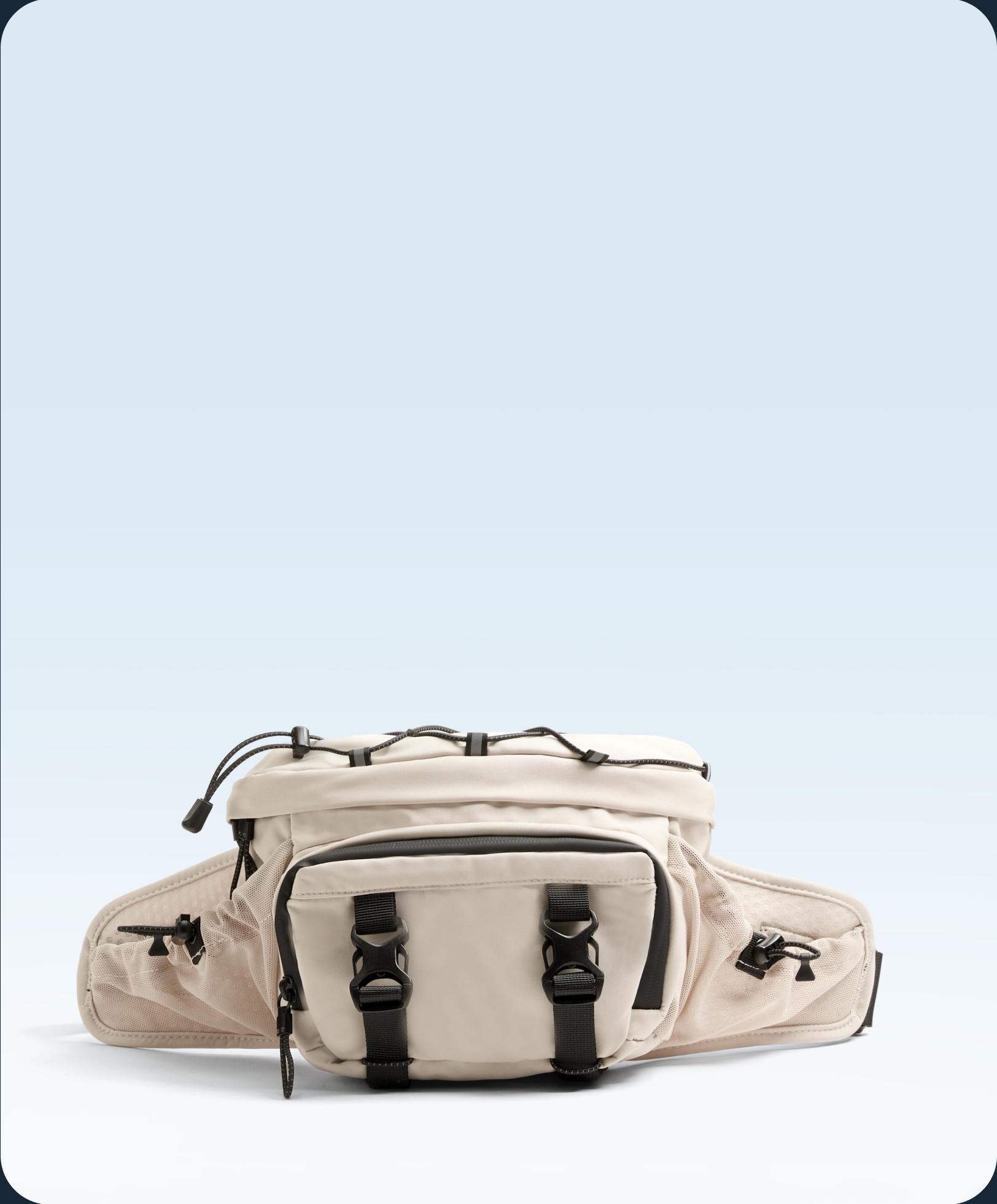 Water repellent ski belt bag