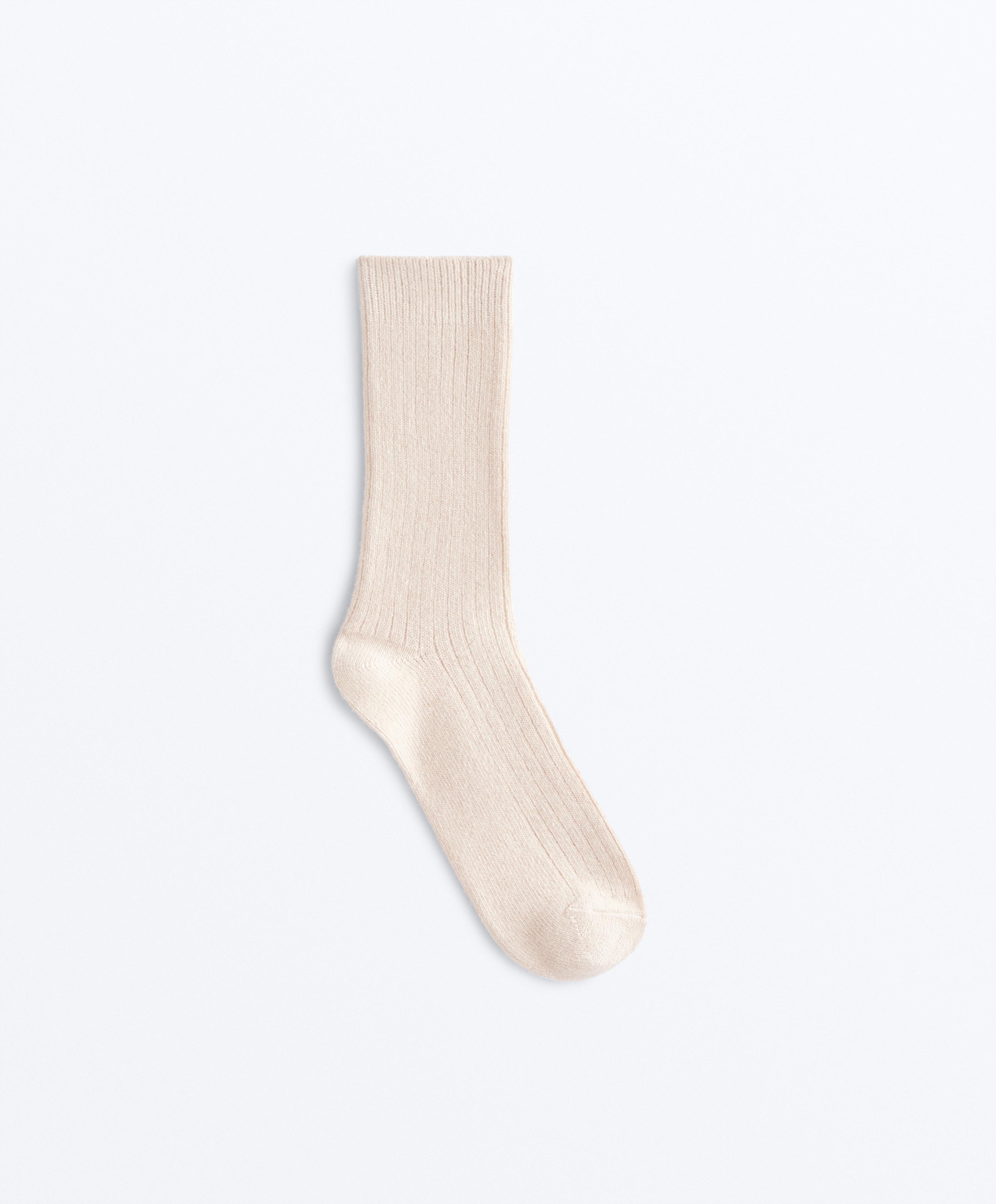 Classic socks 15% cashmere 10% wool — STONE