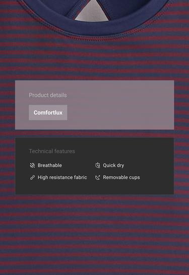 Short-sleeved comfortlux striped tank top — STRAWBERRY 2