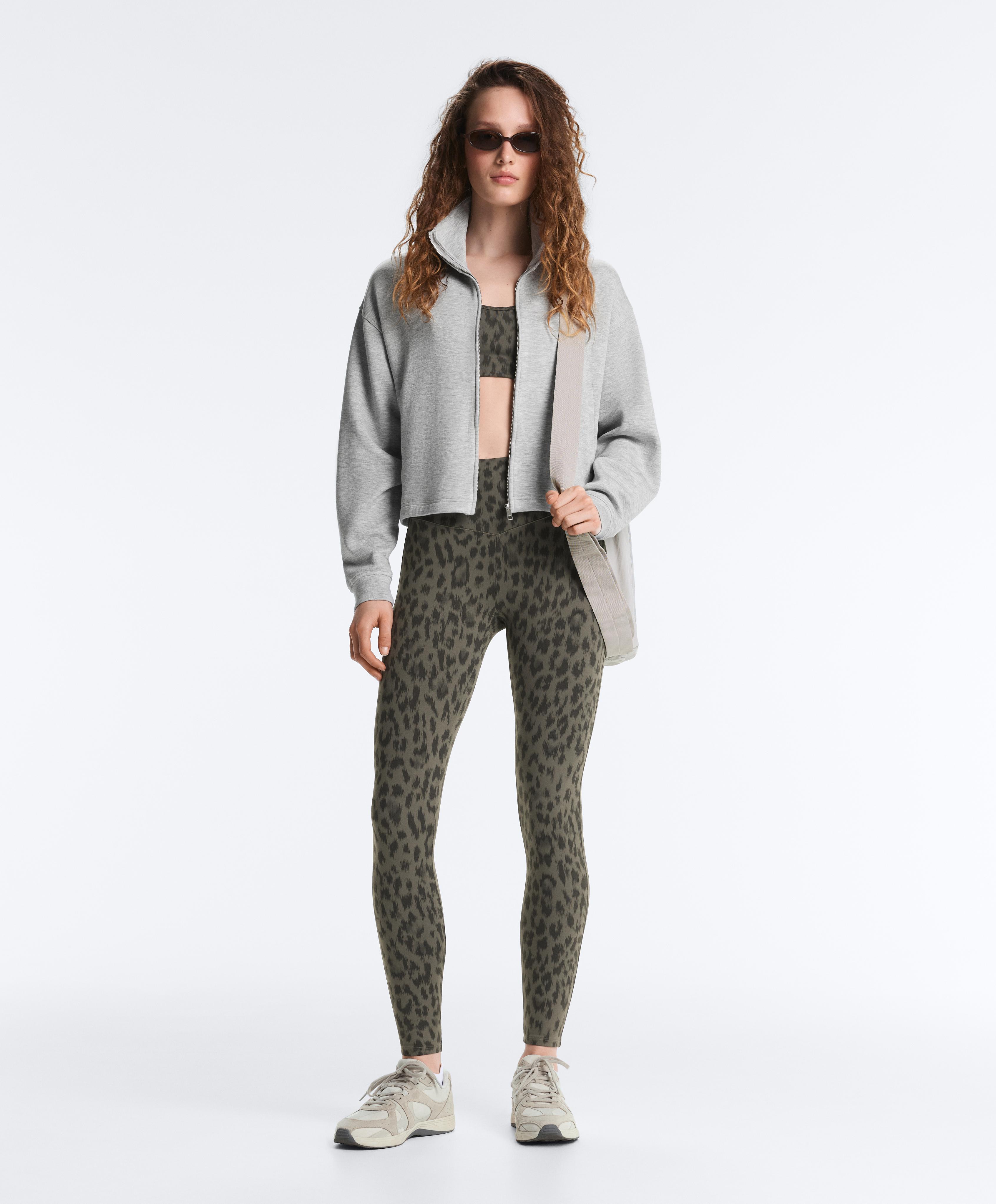 Evermove medium-support sports bra — DARK KHAKI