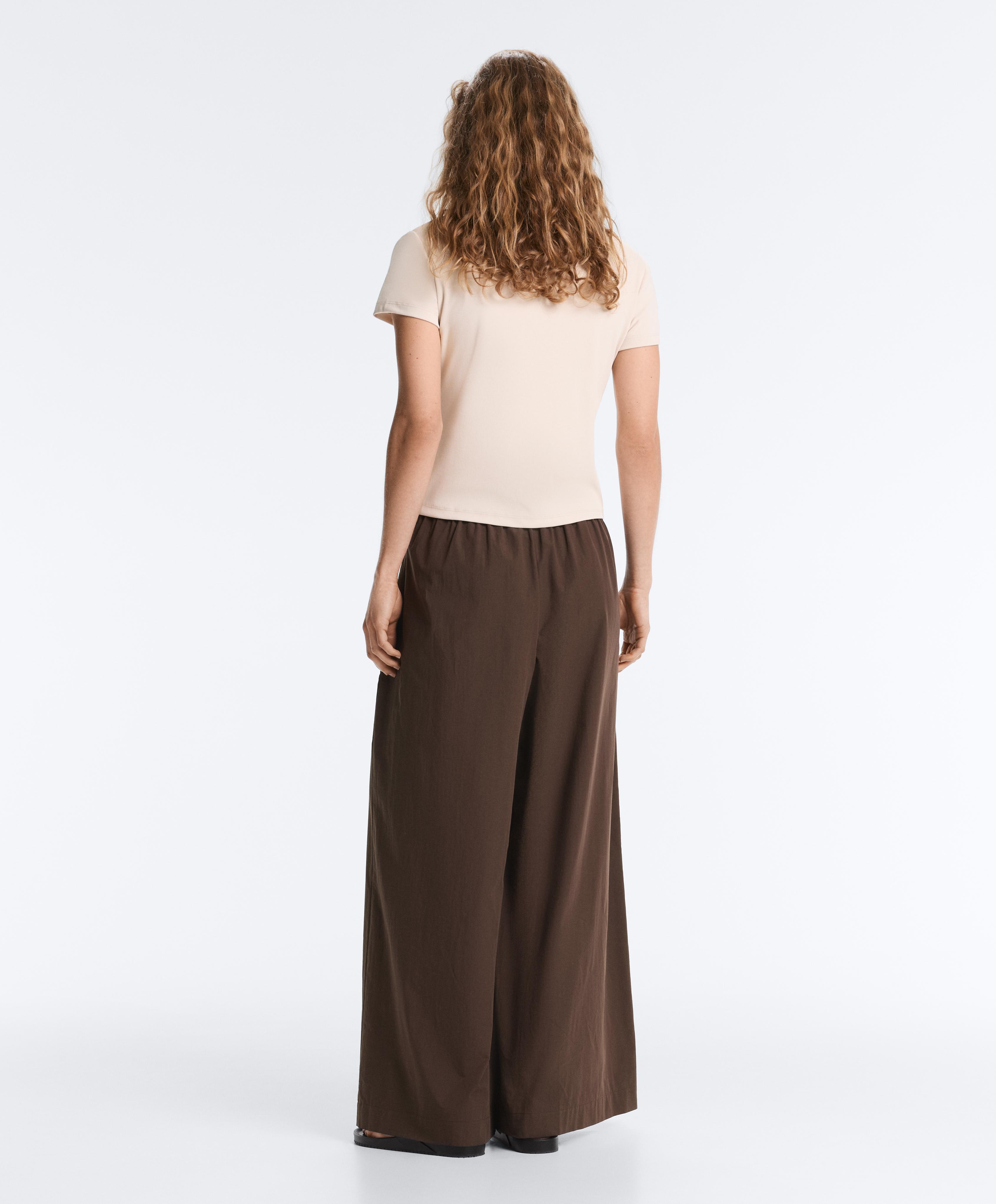 Fitted modal rib short-sleeve T-shirt — SANDY          