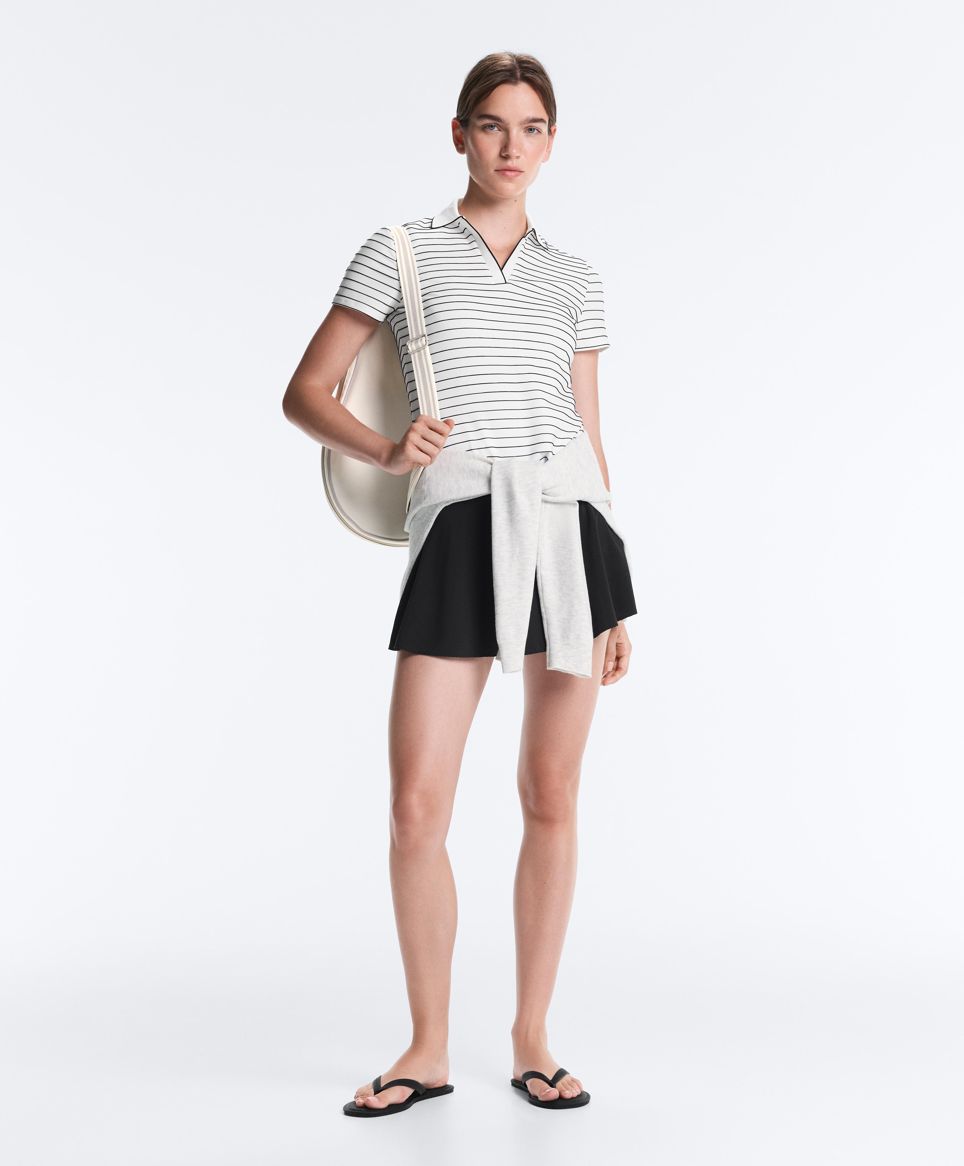 Striped Comfortlux short-sleeved polo shirt — WHITE