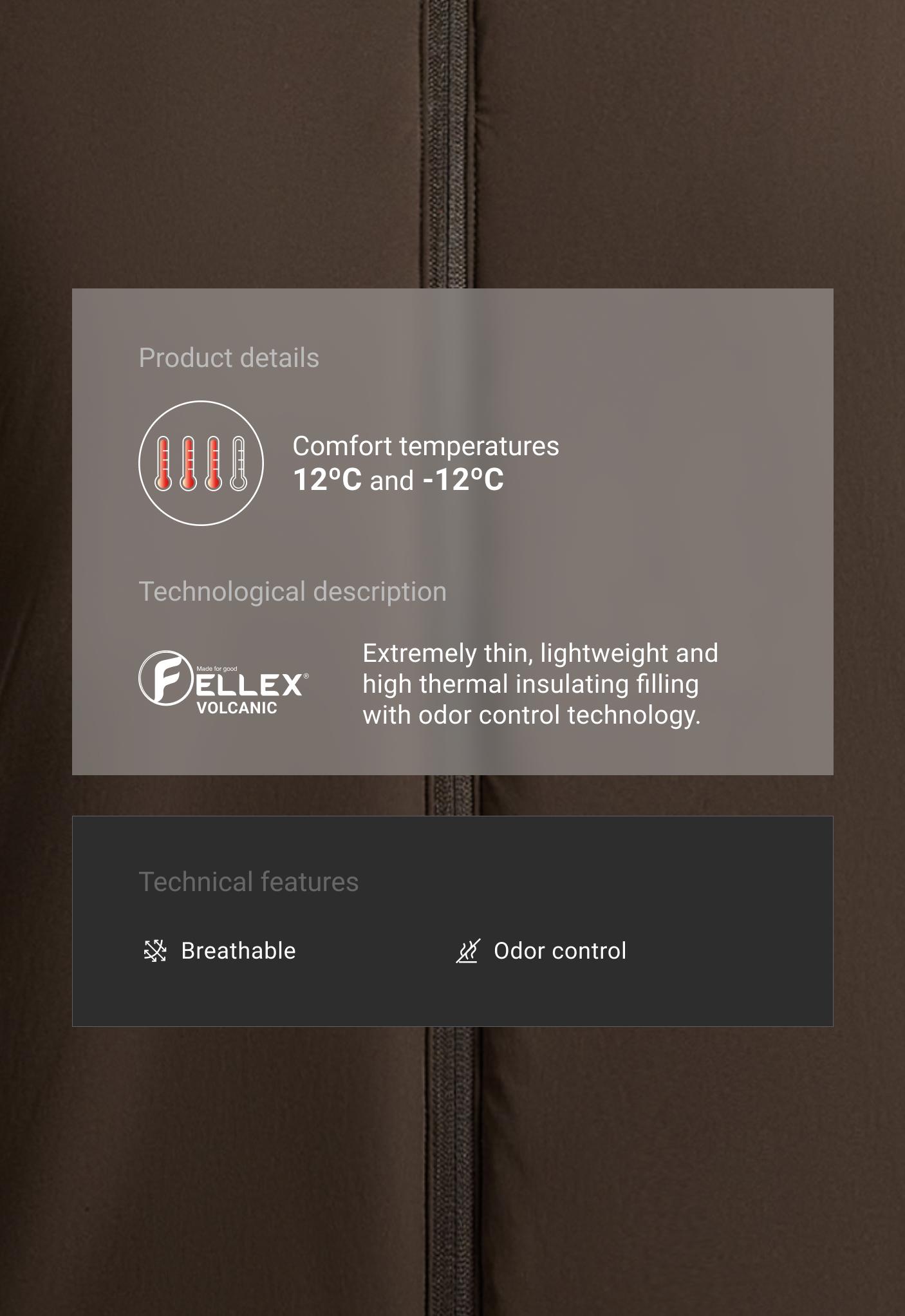 Wattierte Boxy Funktions-Jacke mit FELLEX® Volcanic