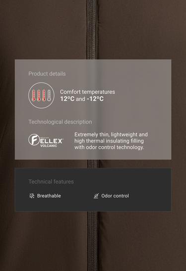FELLEX® Volcanic boxy technical padded jacket — BROWN 2