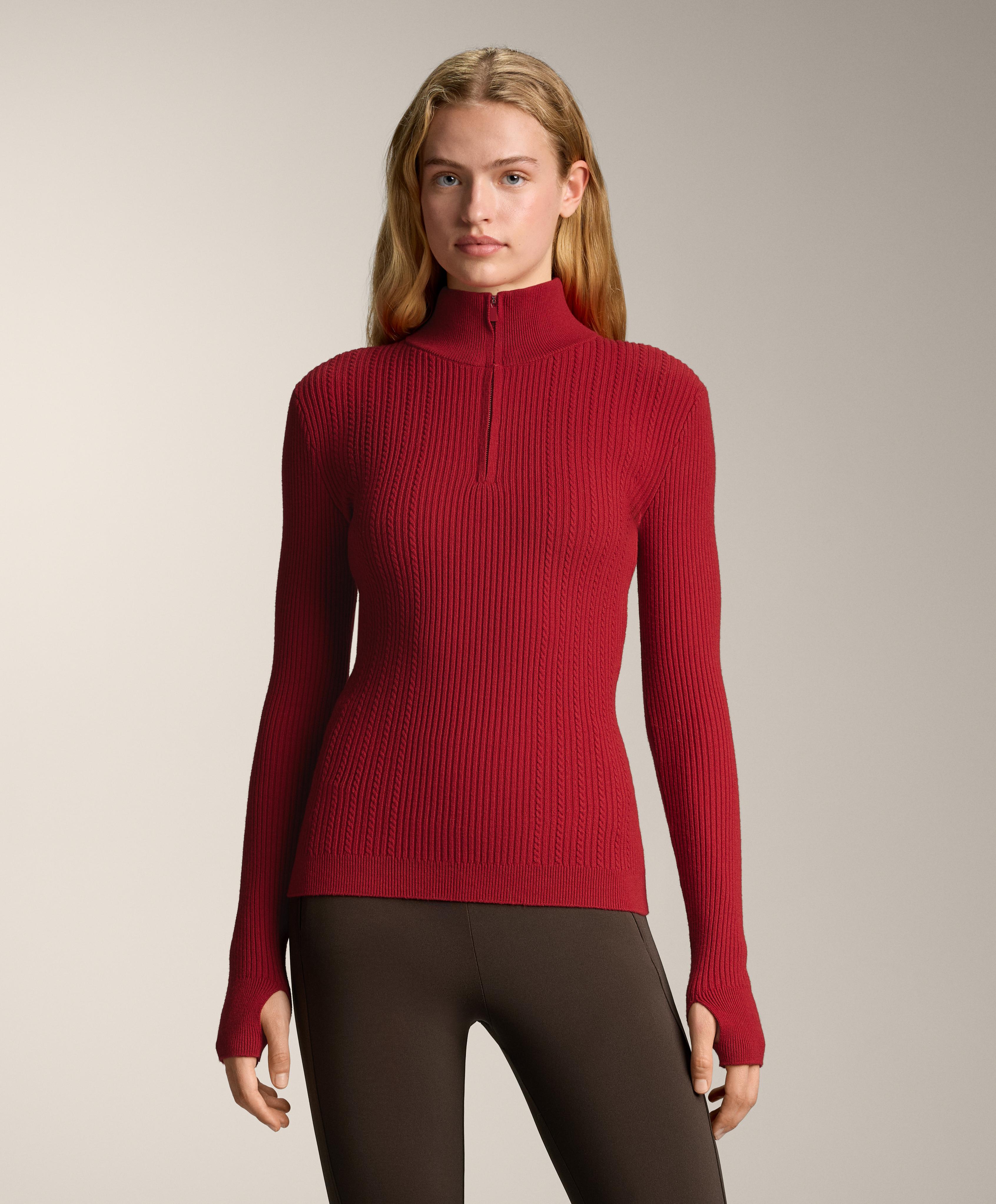 Thermisch basislaag shirt met kabelgebreid