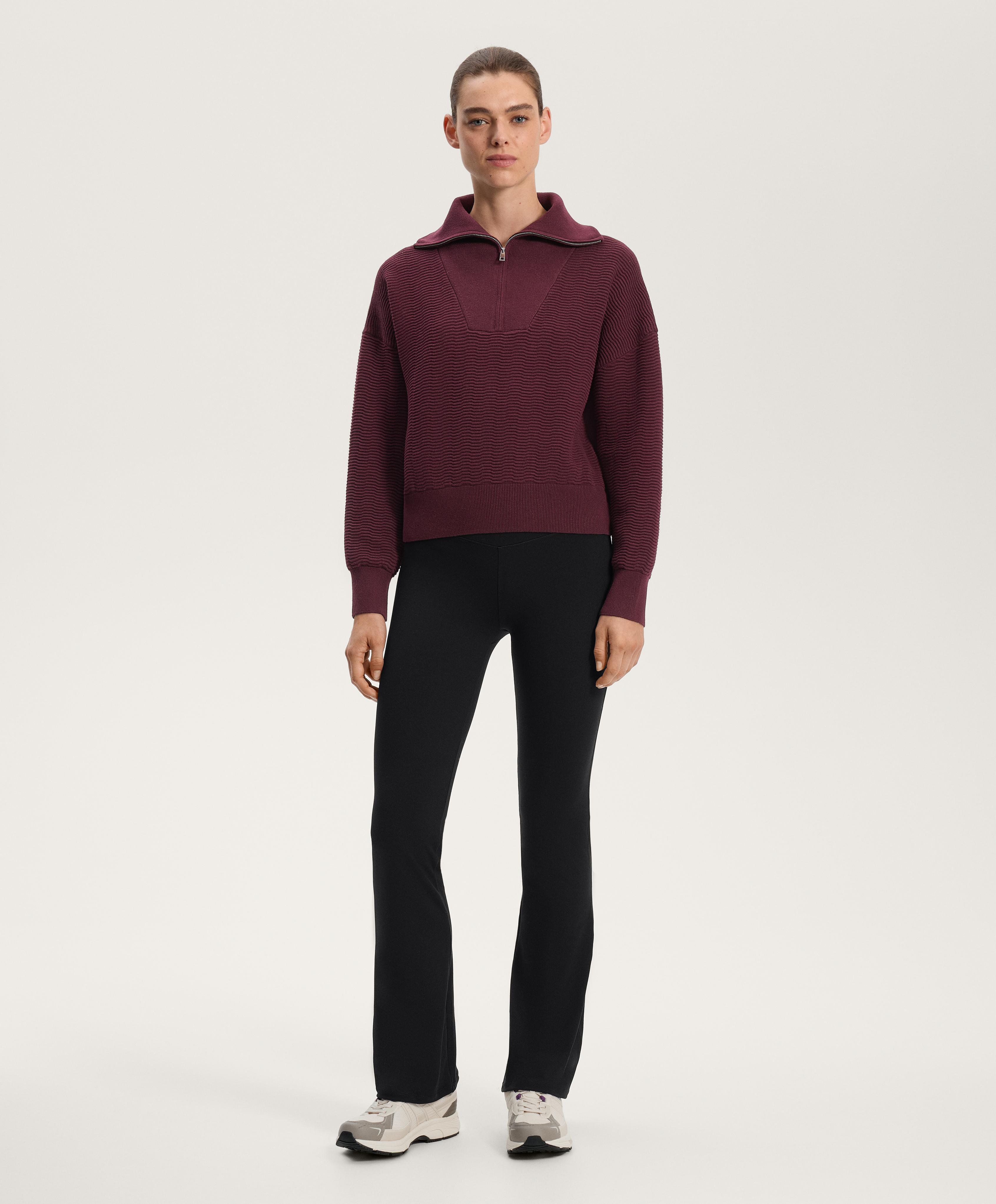 سترة محاكة بنصف سحاب هيكلية - تنزيلات