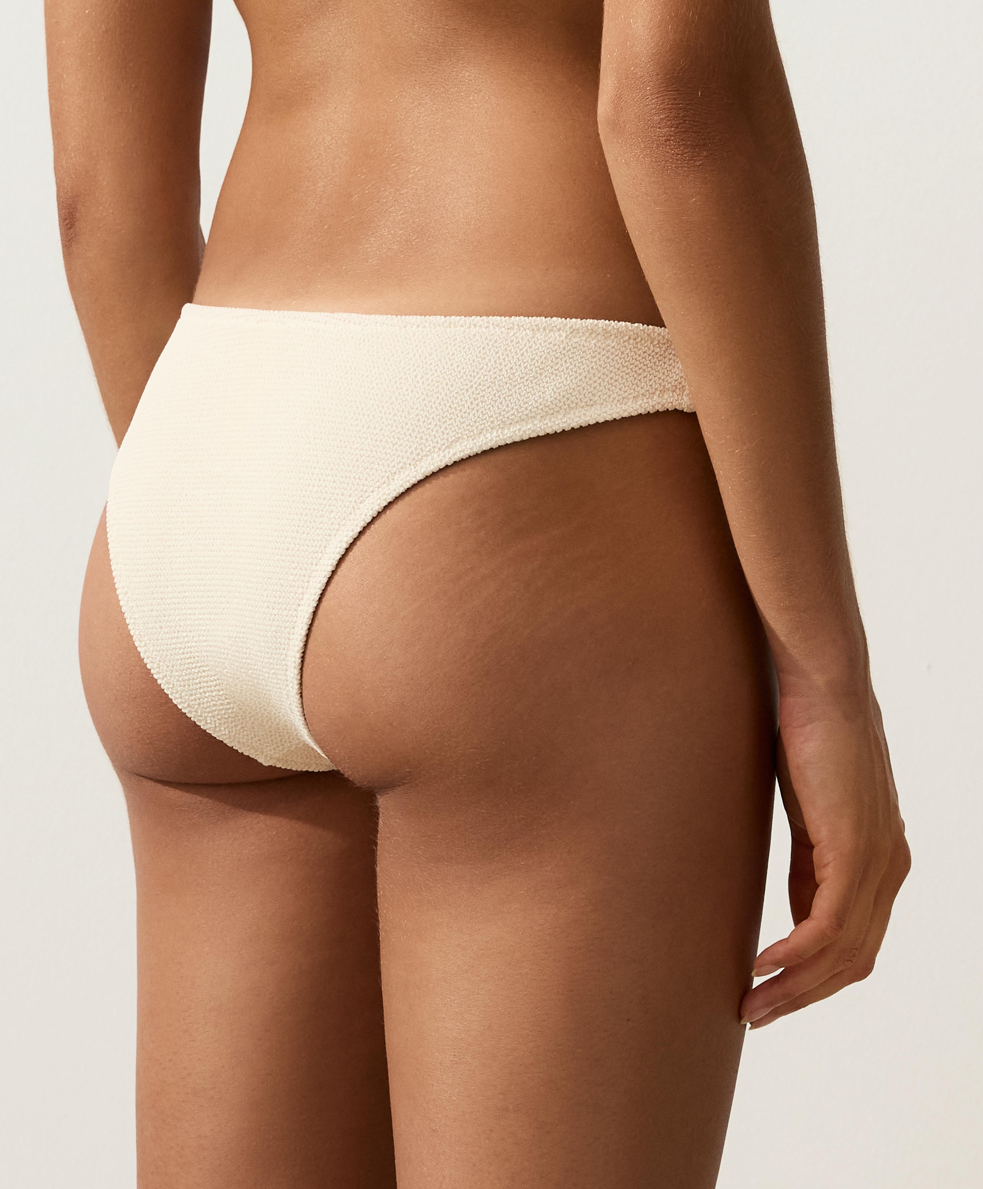 Dół od bikini z dzianiny Crinkle z wycięciem U Dół od bikini z dzianiny Crinkle z wycięciem U