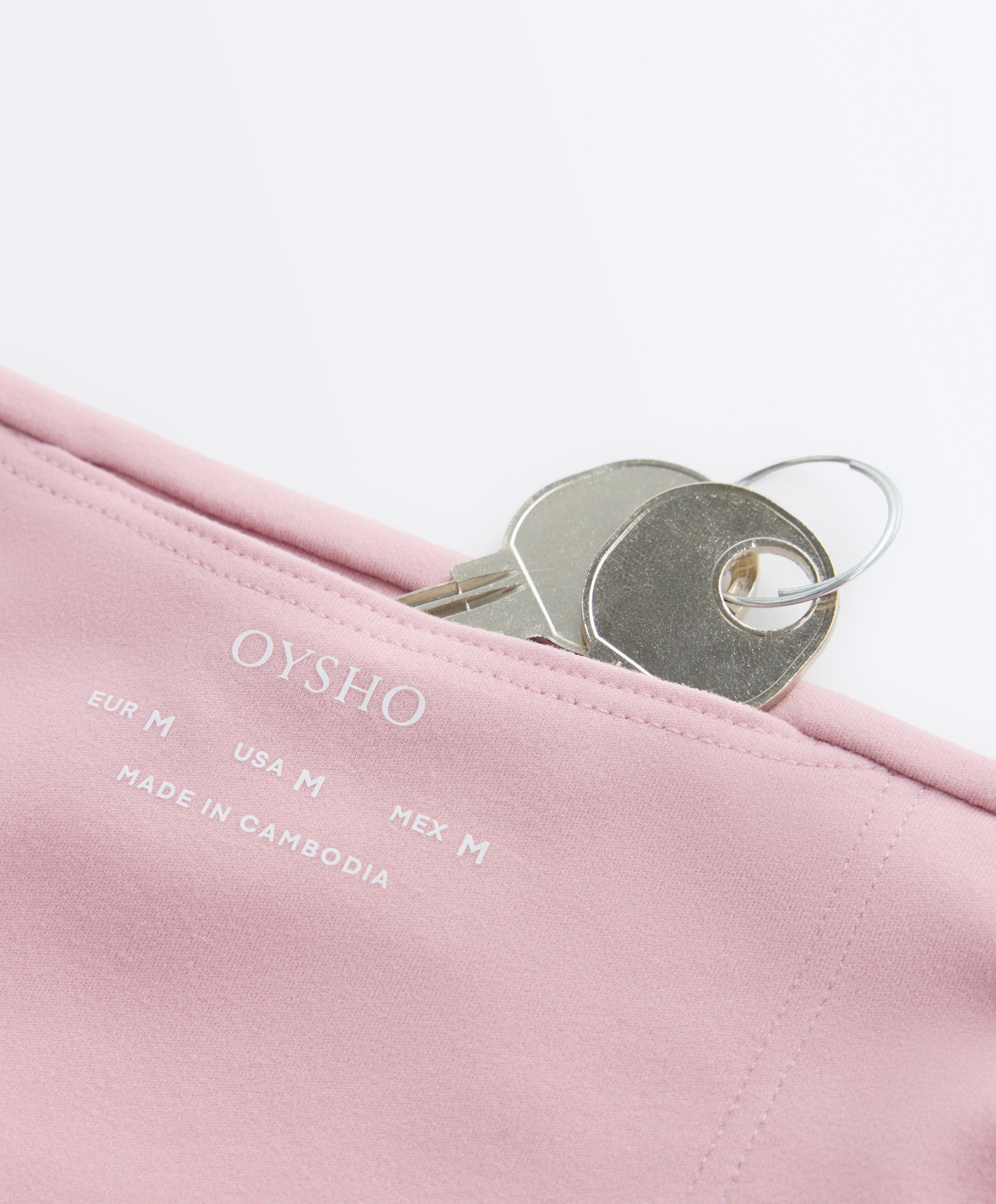 Comfortlux high-rise 20cm biker leggings — PALE PINK