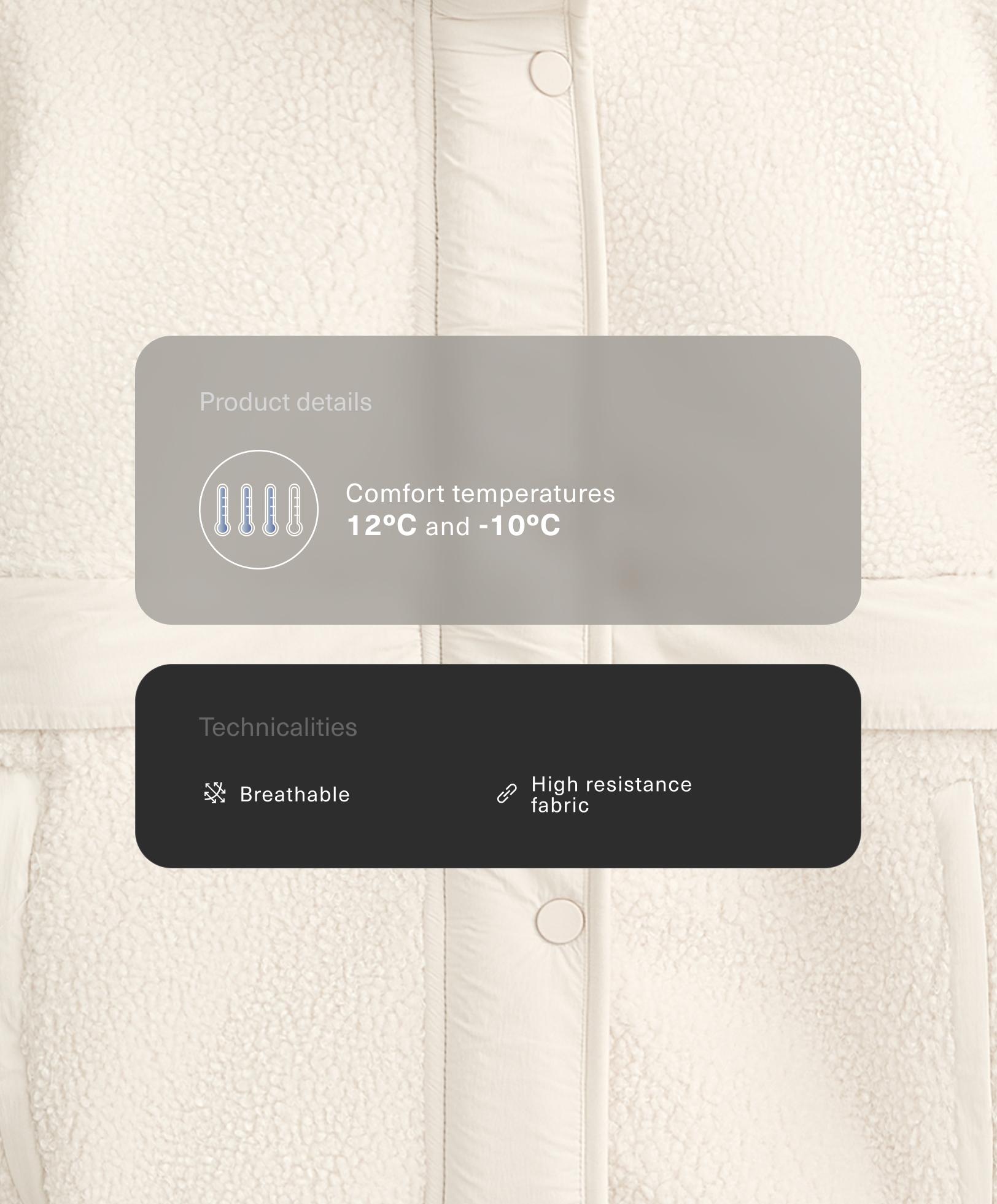 جاكيت بومبر خفيف من فرو الغنم الاصطناعي - تخفيضات