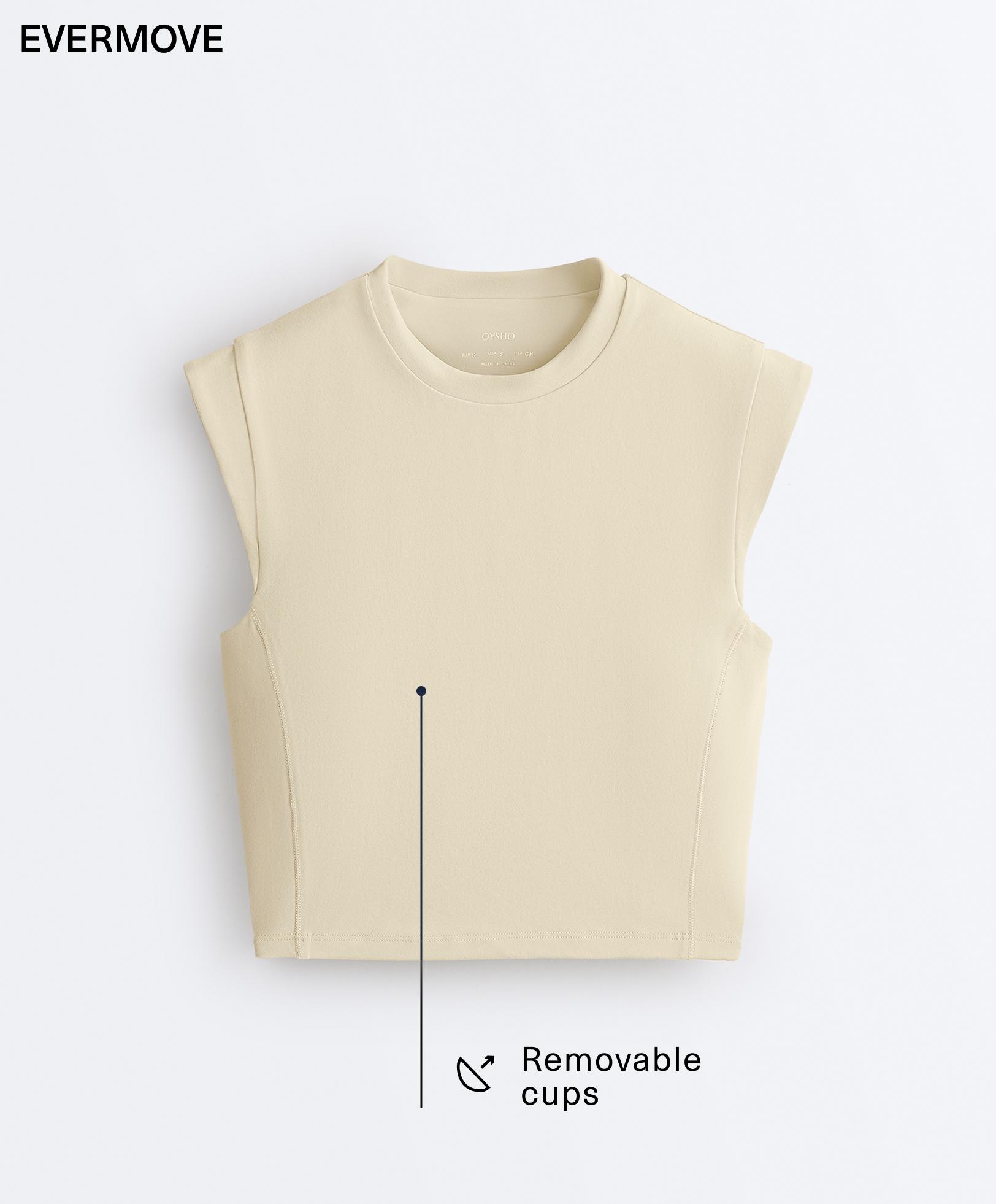 Evermove sleeveless Tank top — PALE BEIGE MELANGE