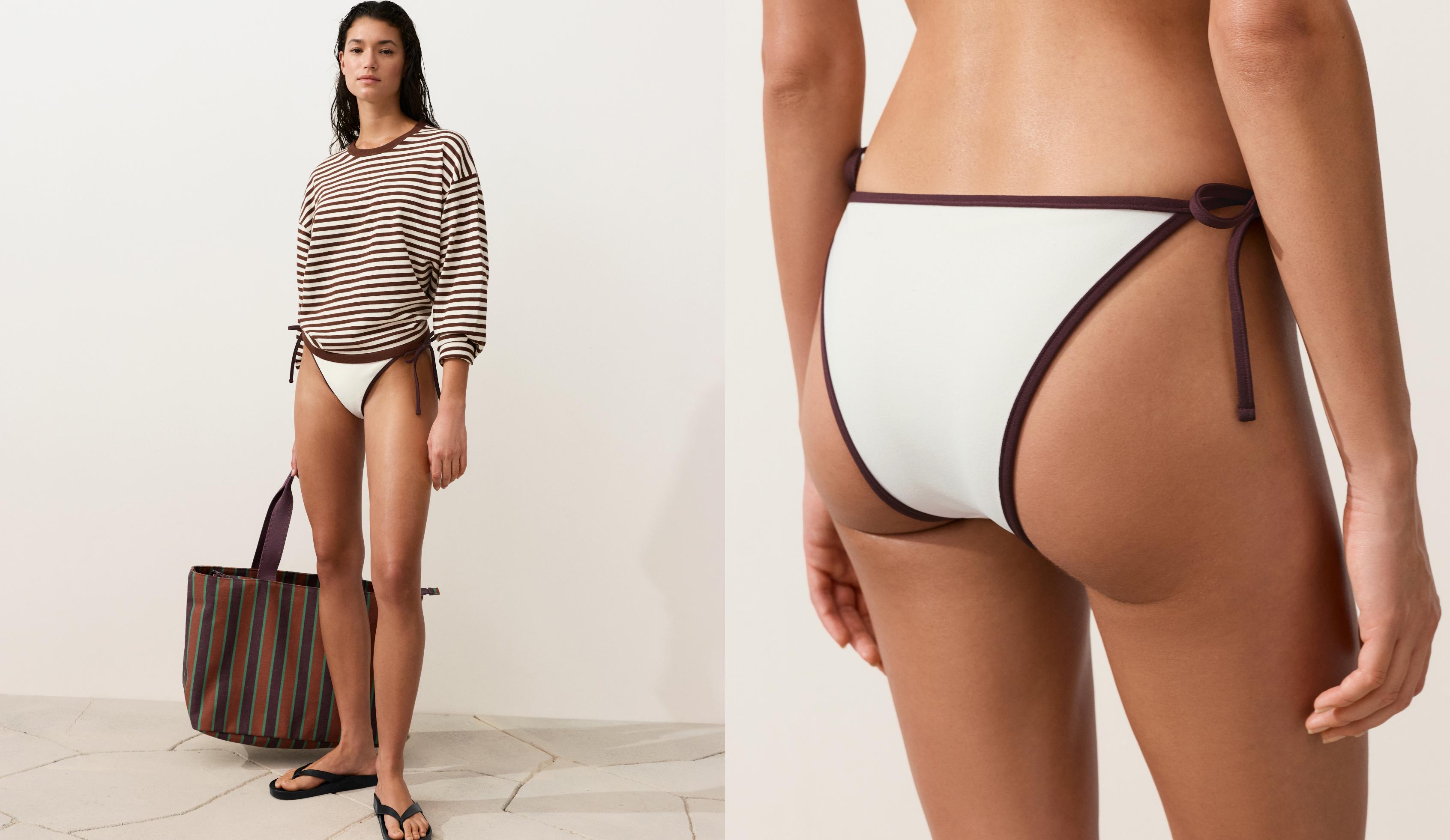 Bikini panti media vivos contraste lazos