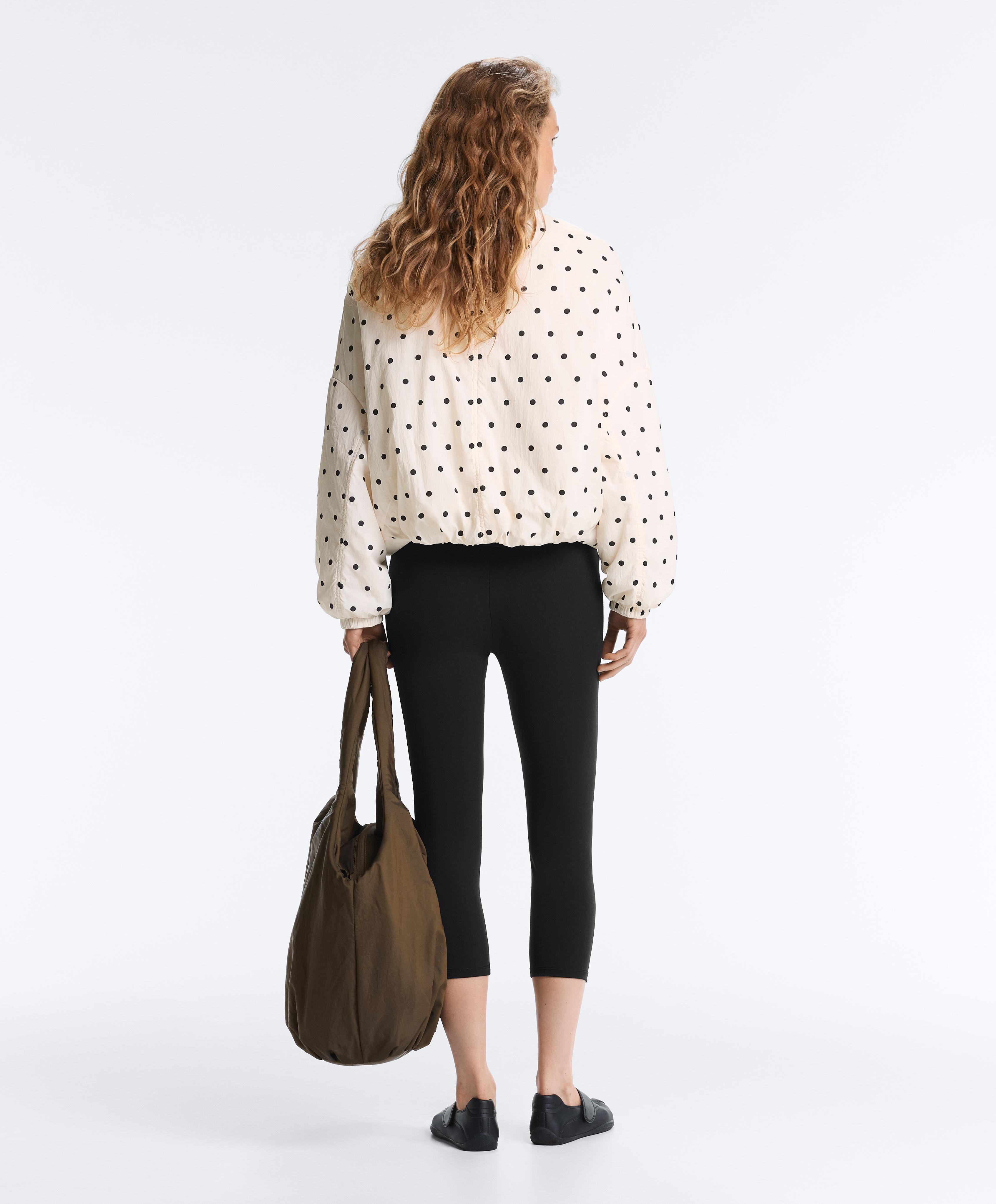 Water-repellent FELLEX® AEROGEL polka dot padded jacket — PALE ECRU