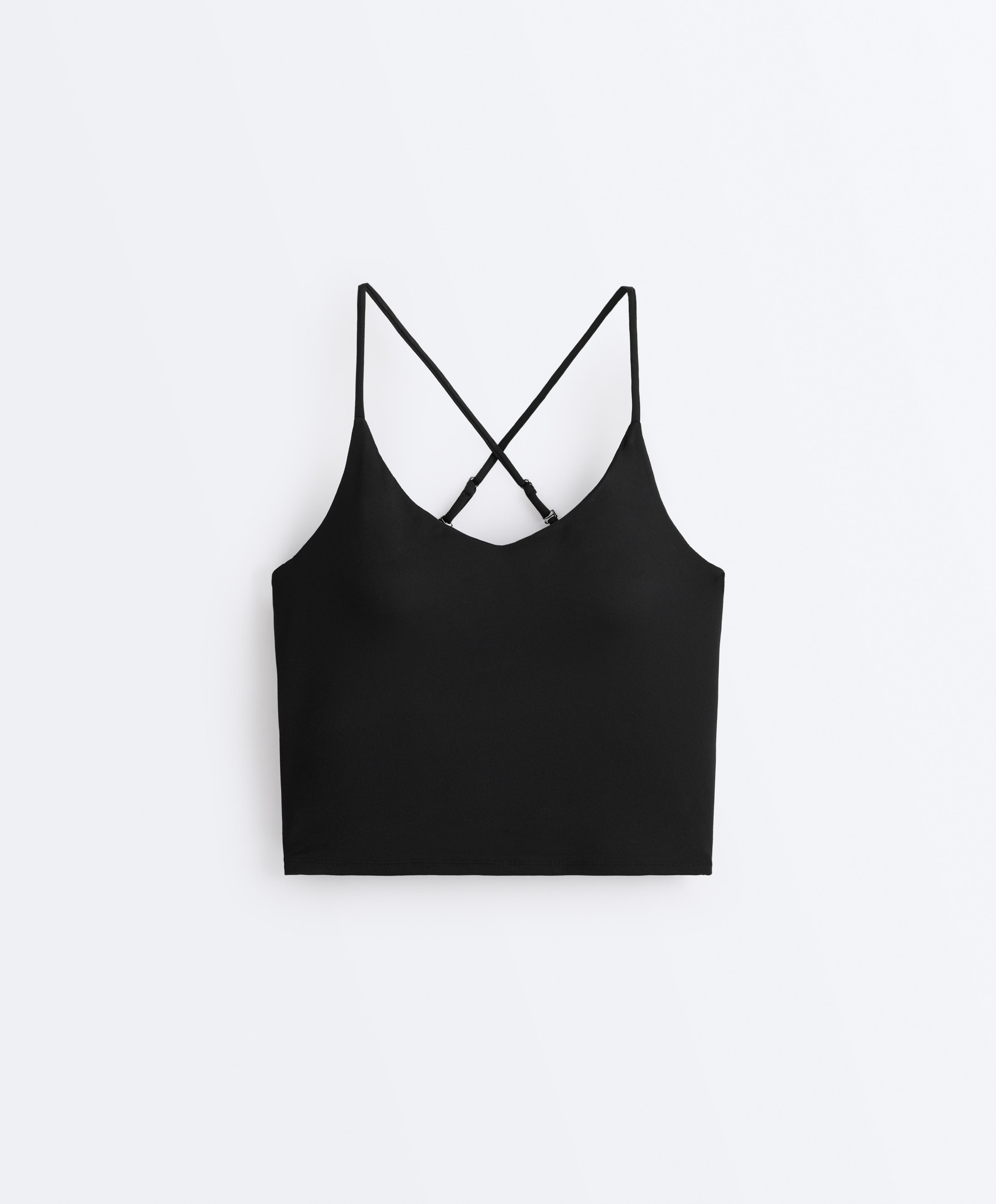 Comfortlux tank top with adjustable straps — BLACK