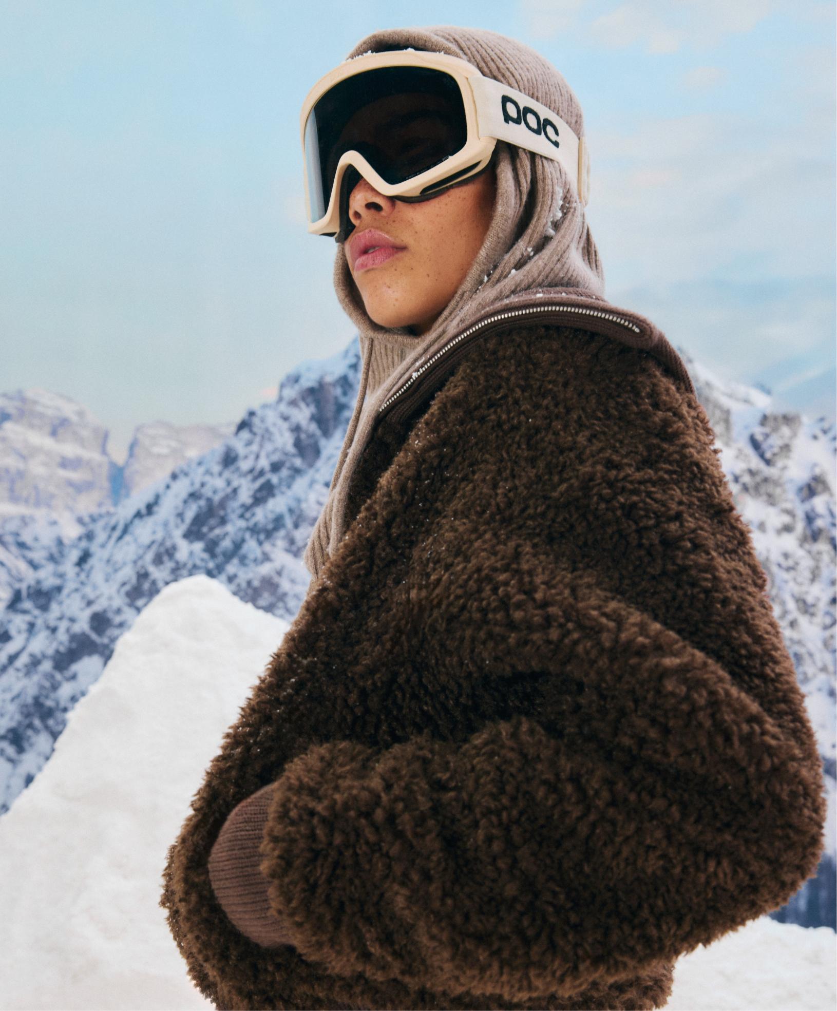 Textured faux-shearling jacket — TOBACCO BROWN