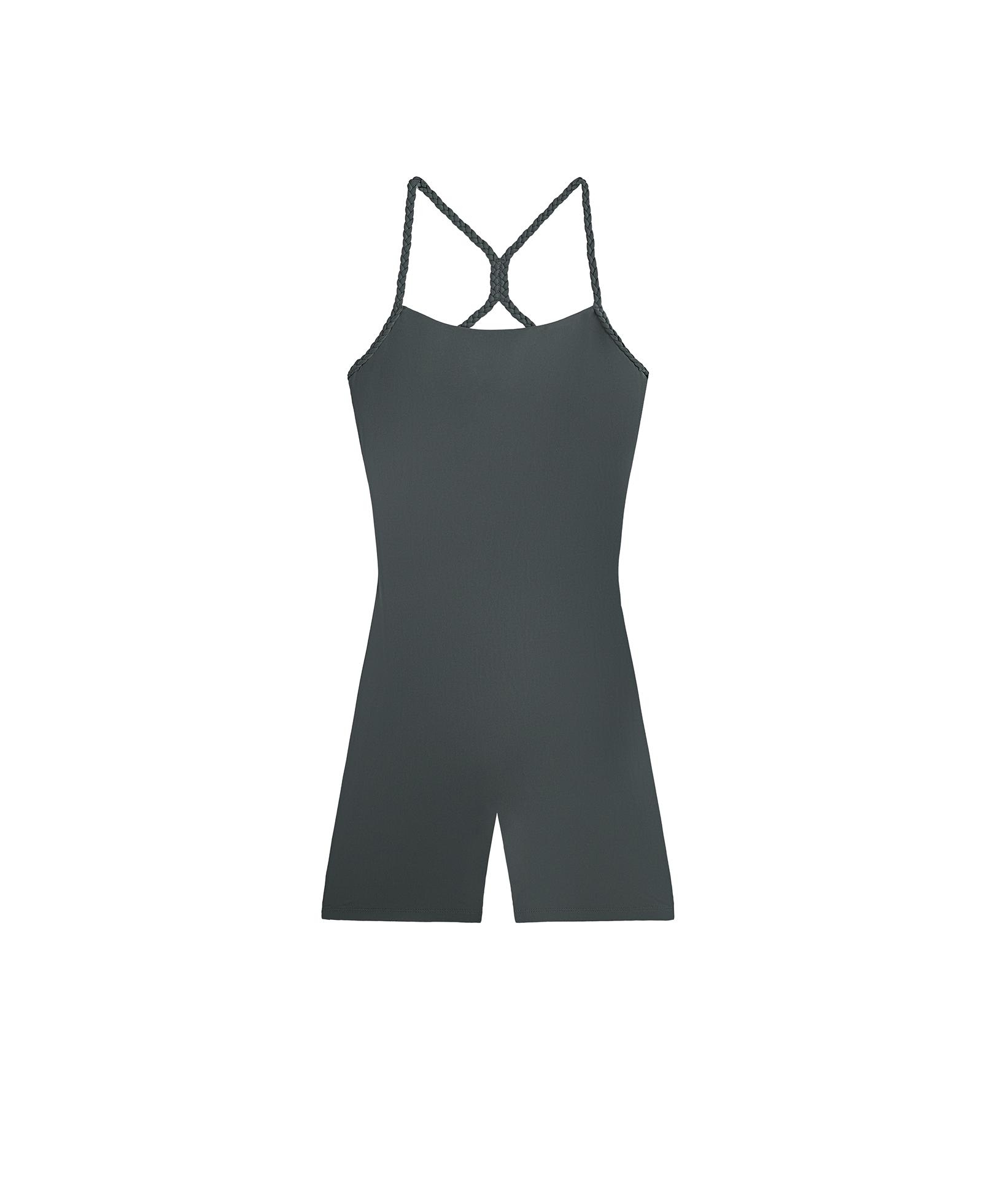 Comfortlux braided short jumpsuit — STEEL GREY