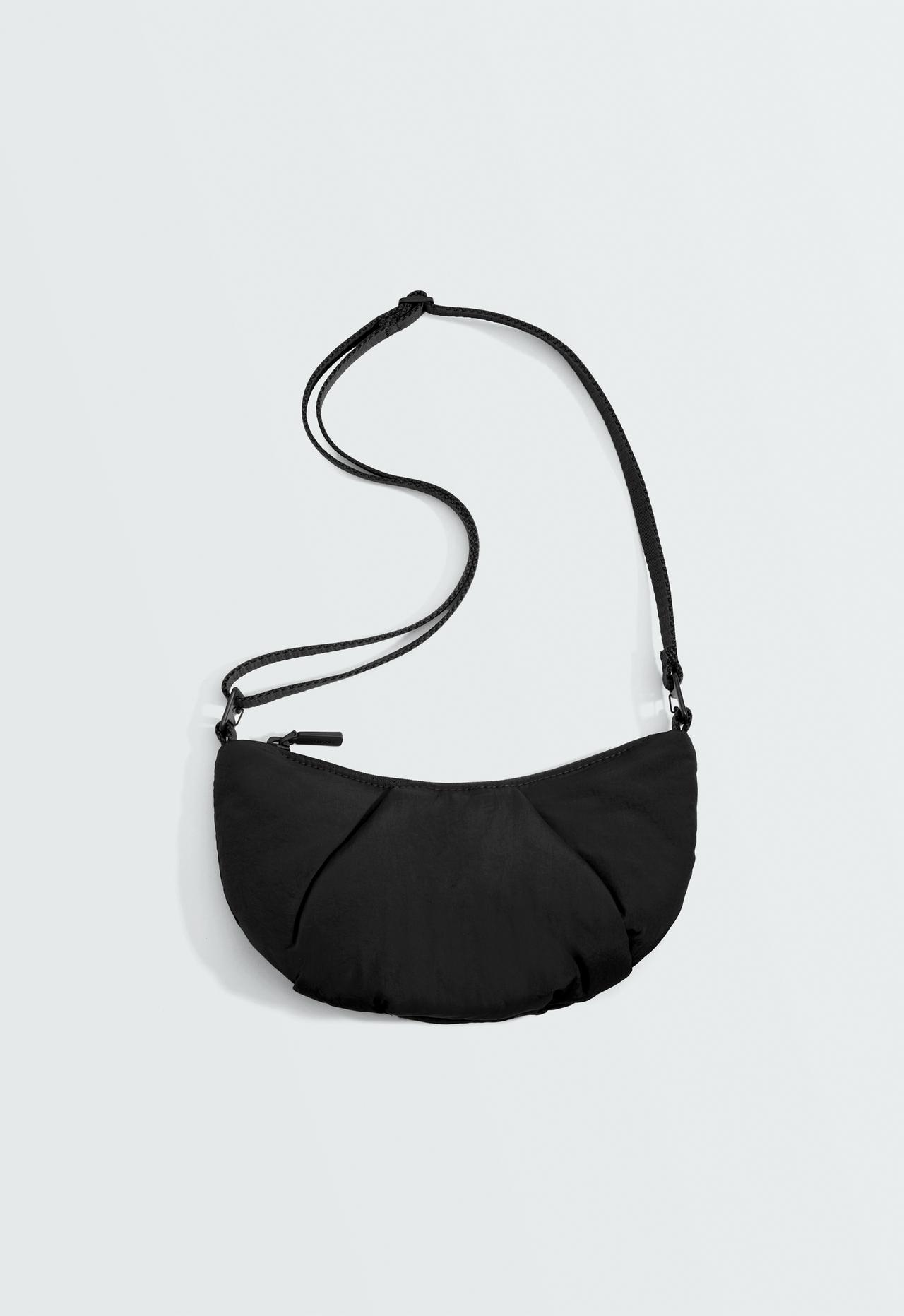 Mini quilted crossbody bag — BLACK