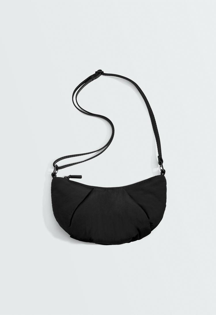 Mini quilted crossbody bag — BLACK