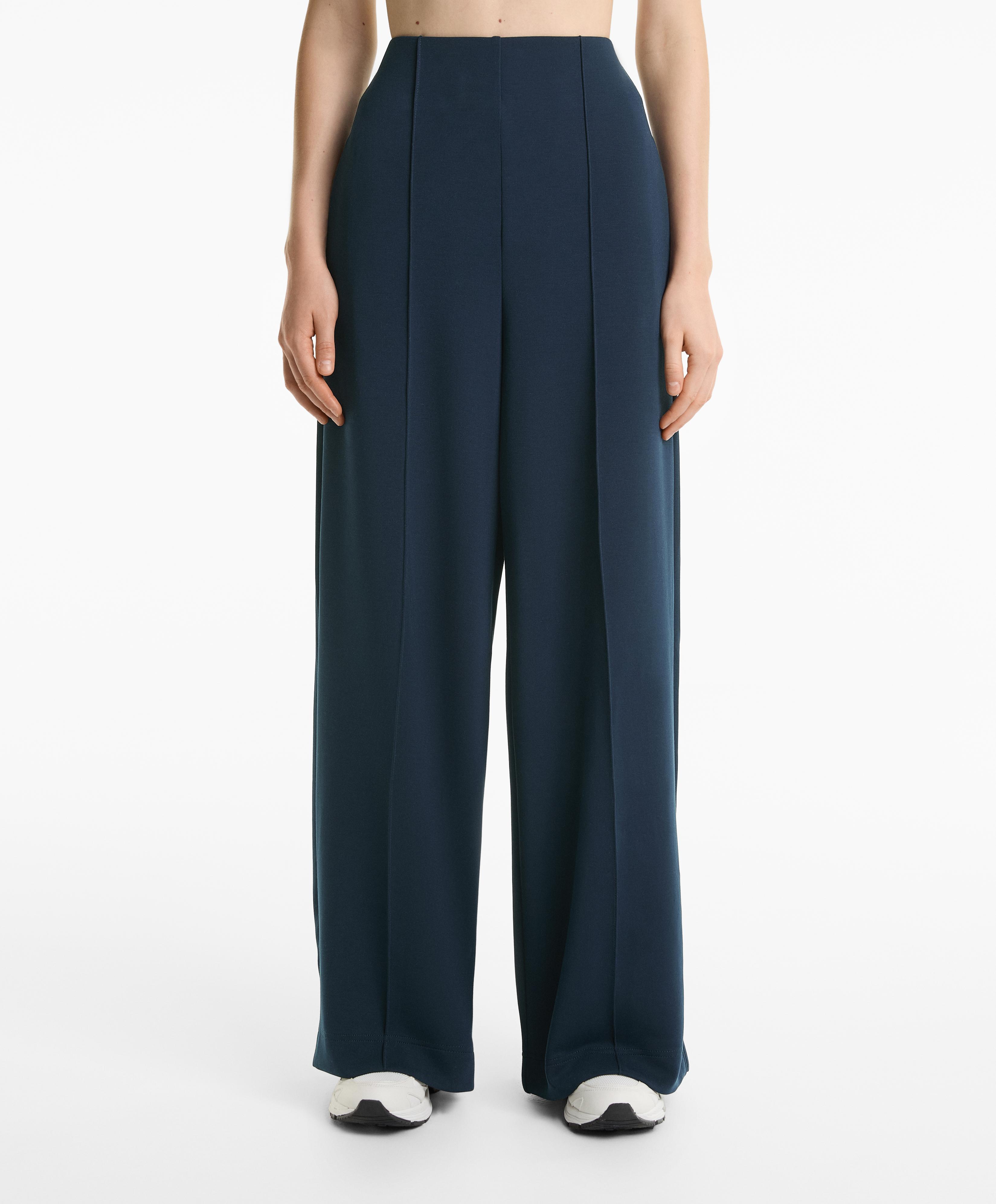 Straight-leg trousers with modal and crease Straight-leg trousers with modal and crease