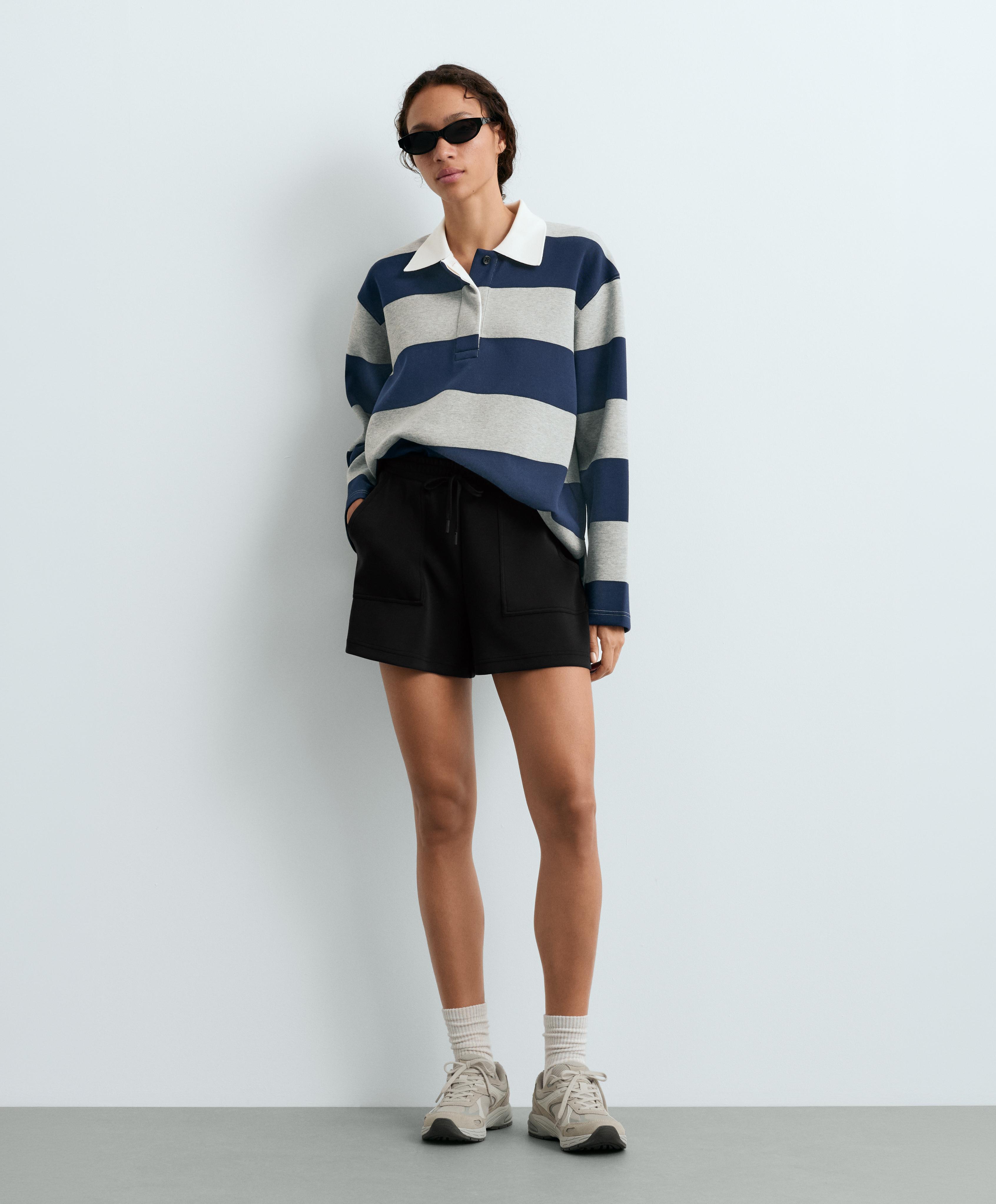 Soft-touch modal shorts — BLACK