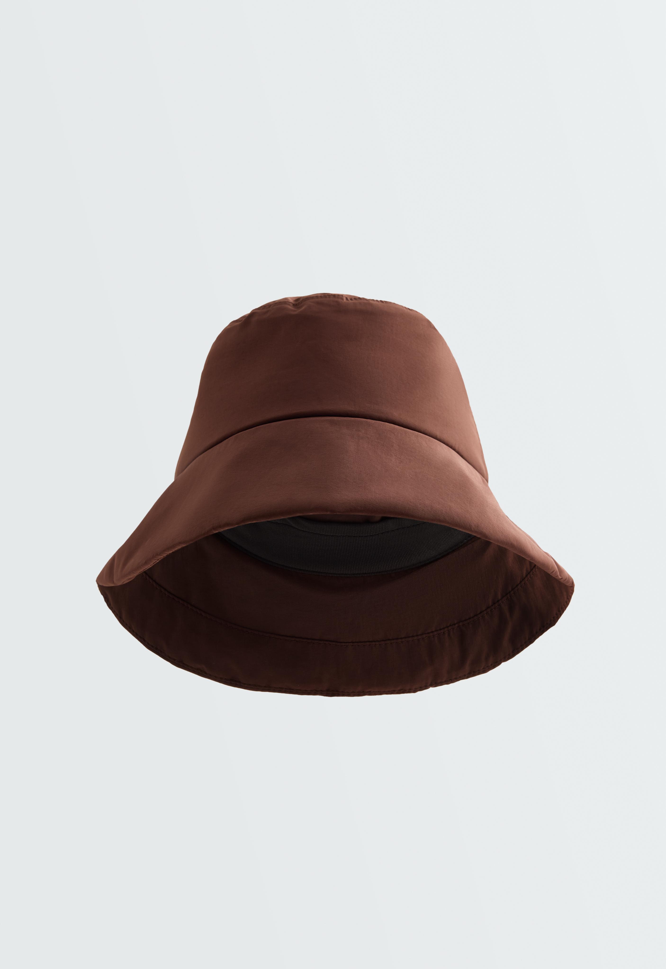10K waterproof quilted bucket hat — BROWN