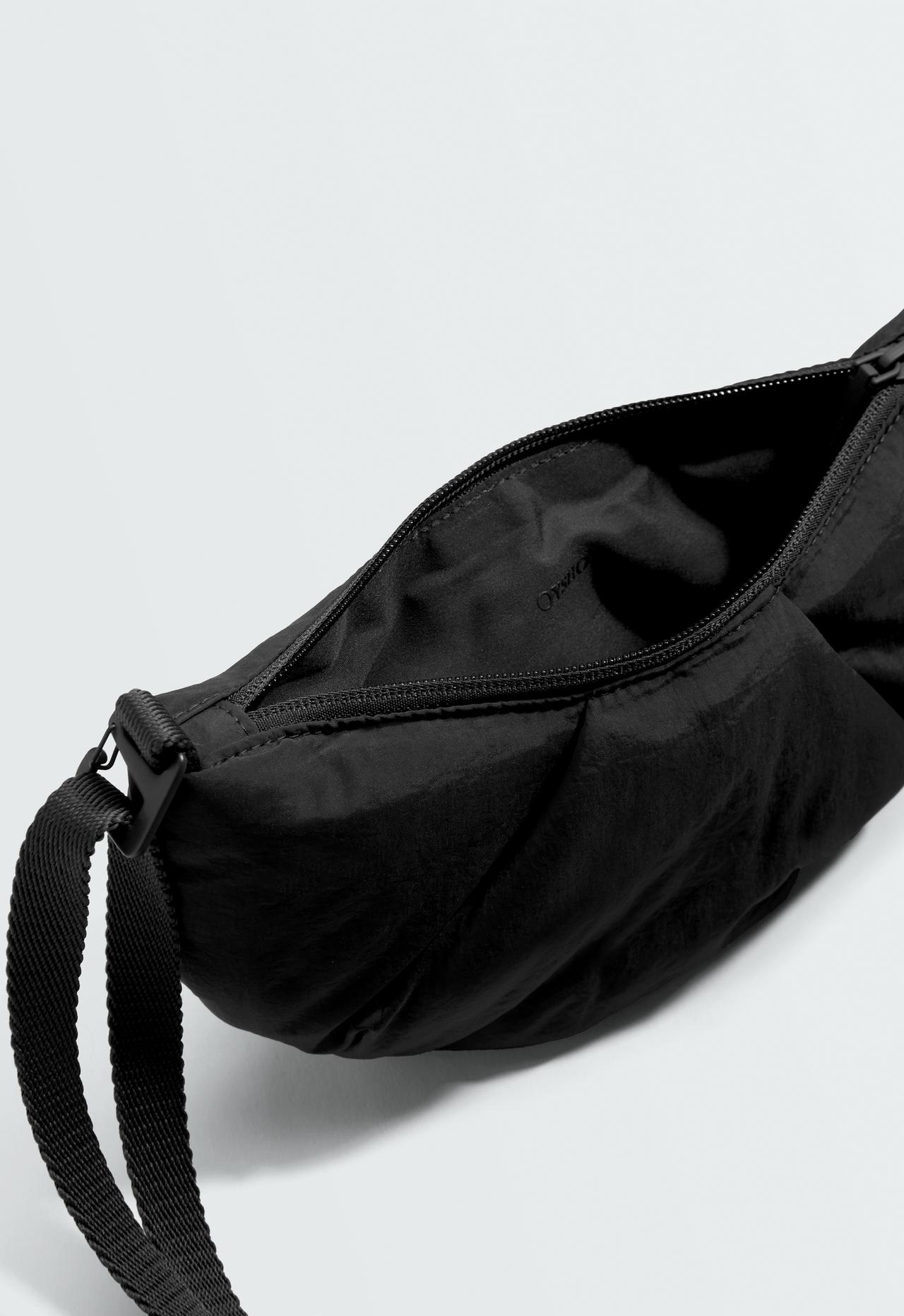 Mini quilted crossbody bag — BLACK
