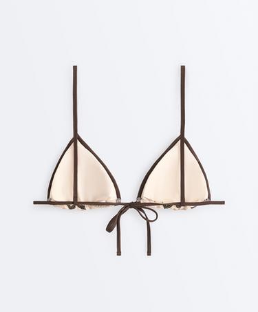 Zigzag crochet triangle bikini — ECRU 10