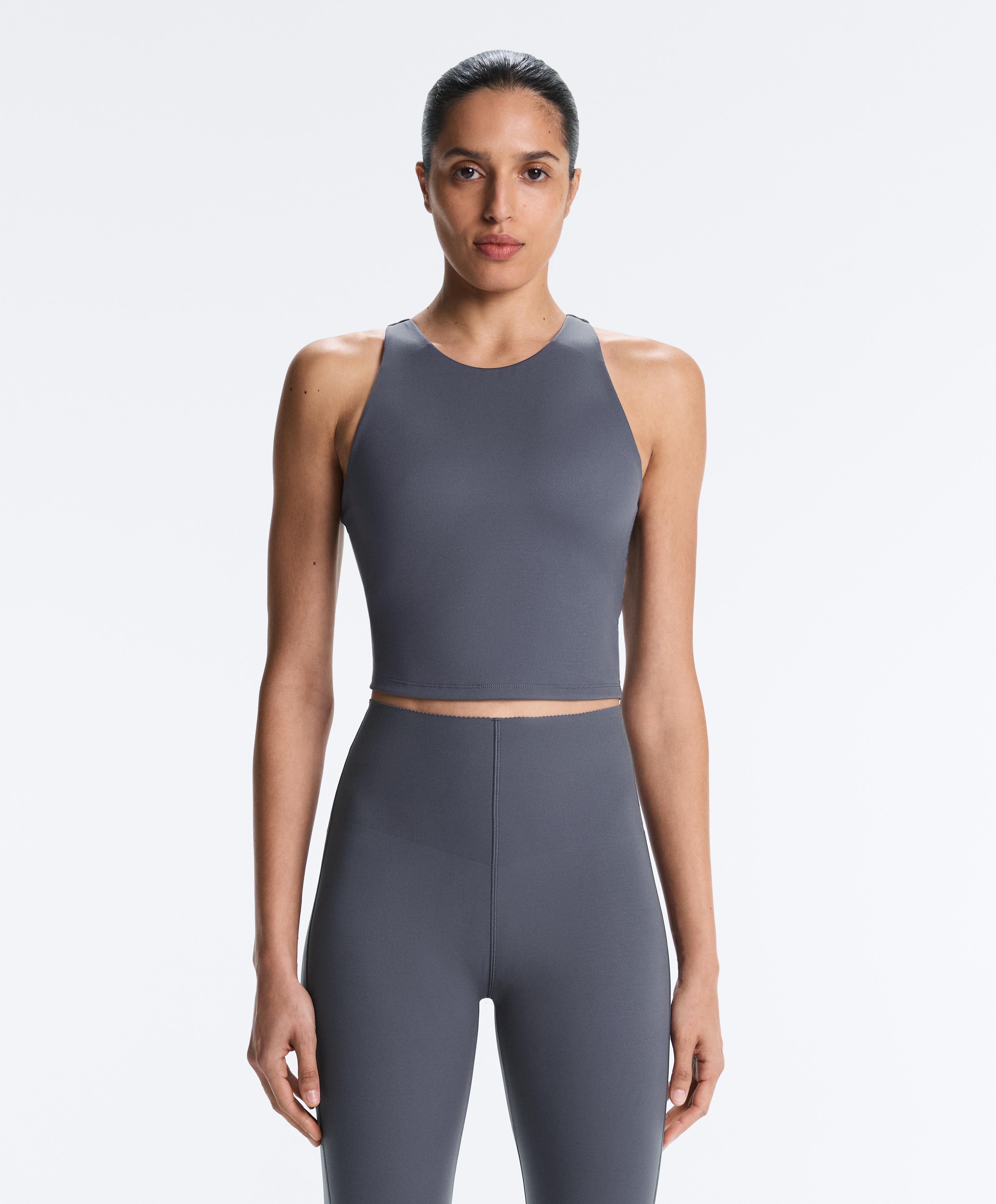 Extra Compressive Halter Tank Top — PETROL