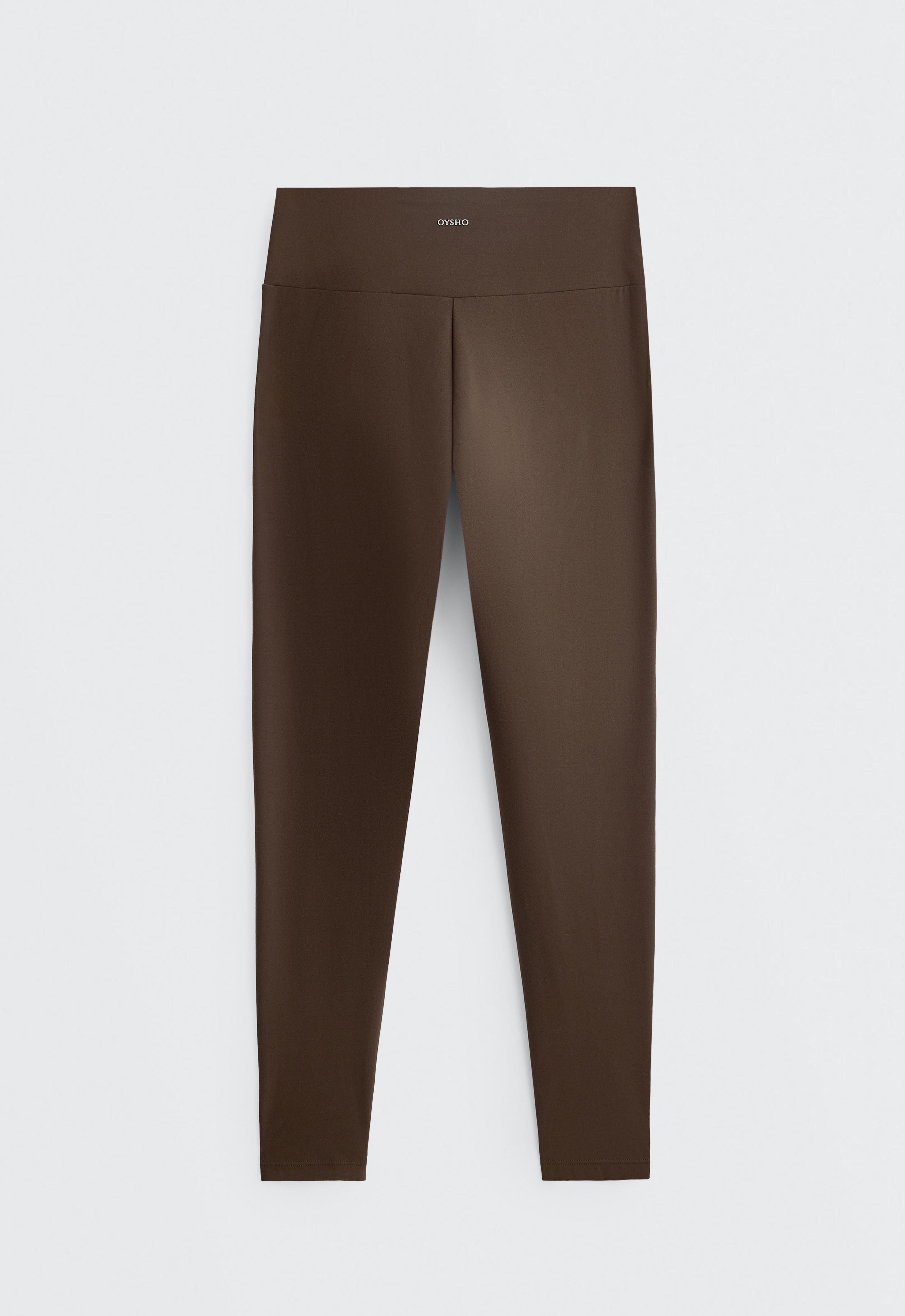 Comfortlux high-waisted ankle-length leggings — DARK BROWN