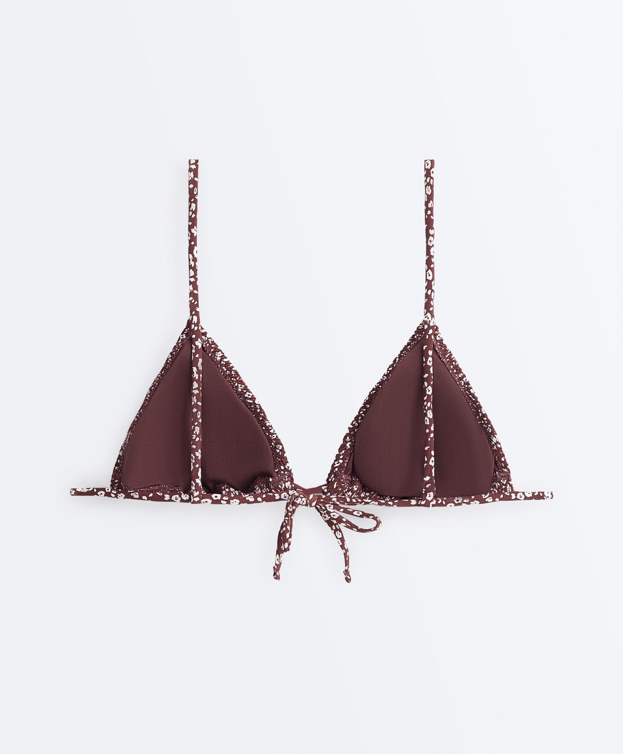 Smock triangle bikini — CHOCOLATE