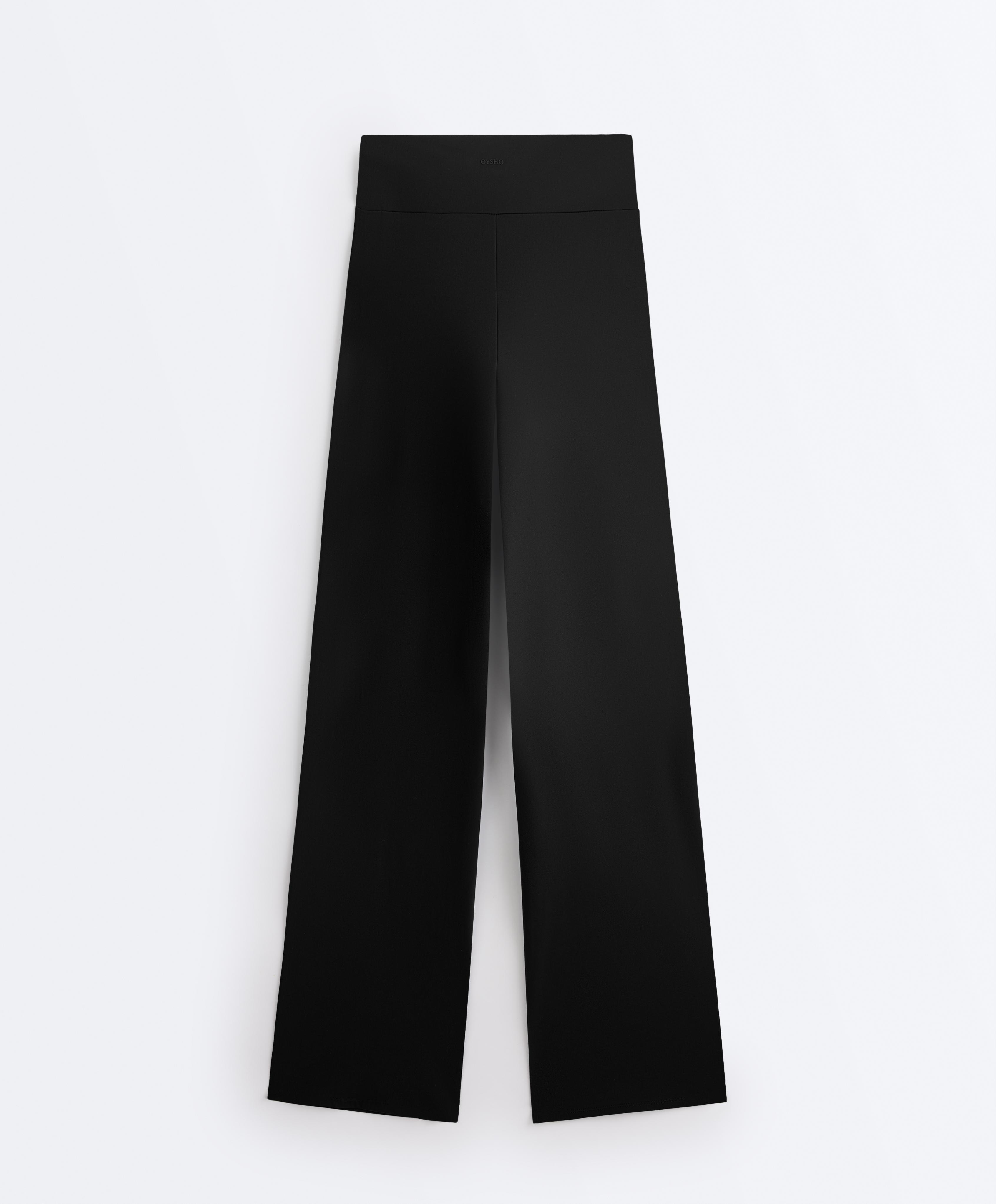 High-rise Comfortlux straight-leg trousers — BLACK