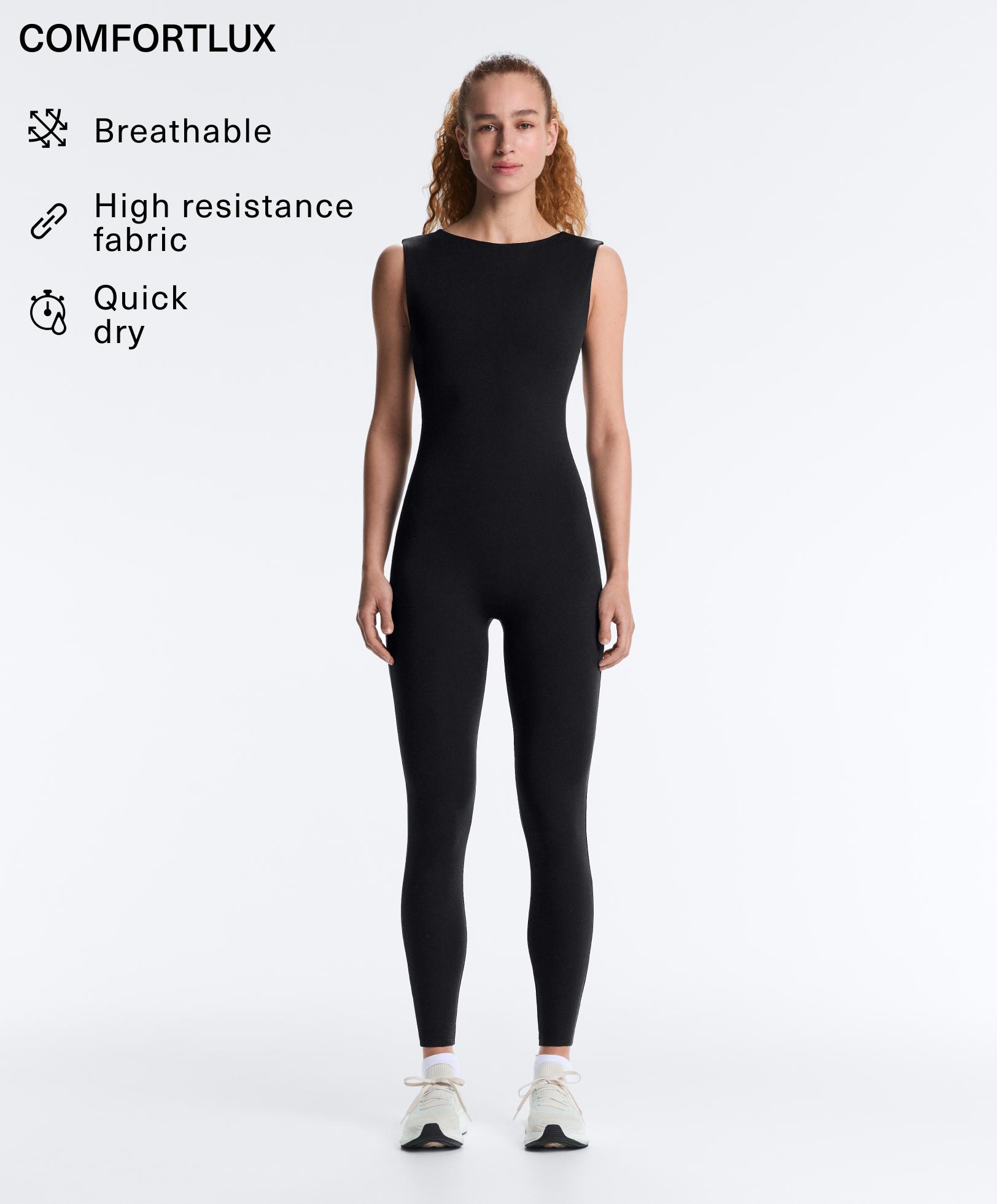 Comfortlux boat neck long jumpsuit