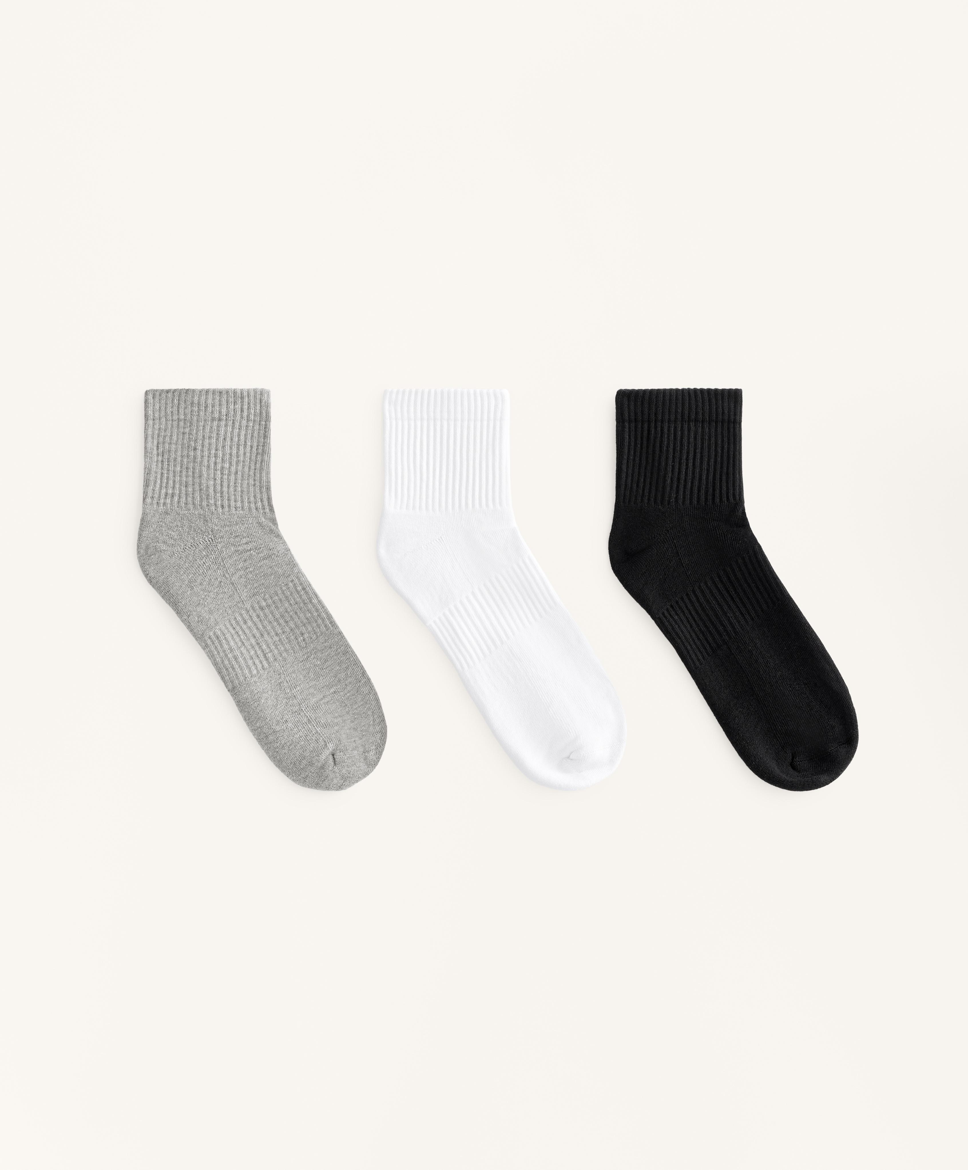 3 pairs of cotton blend quarter sports socks 3 pairs of cotton blend quarter sports socks