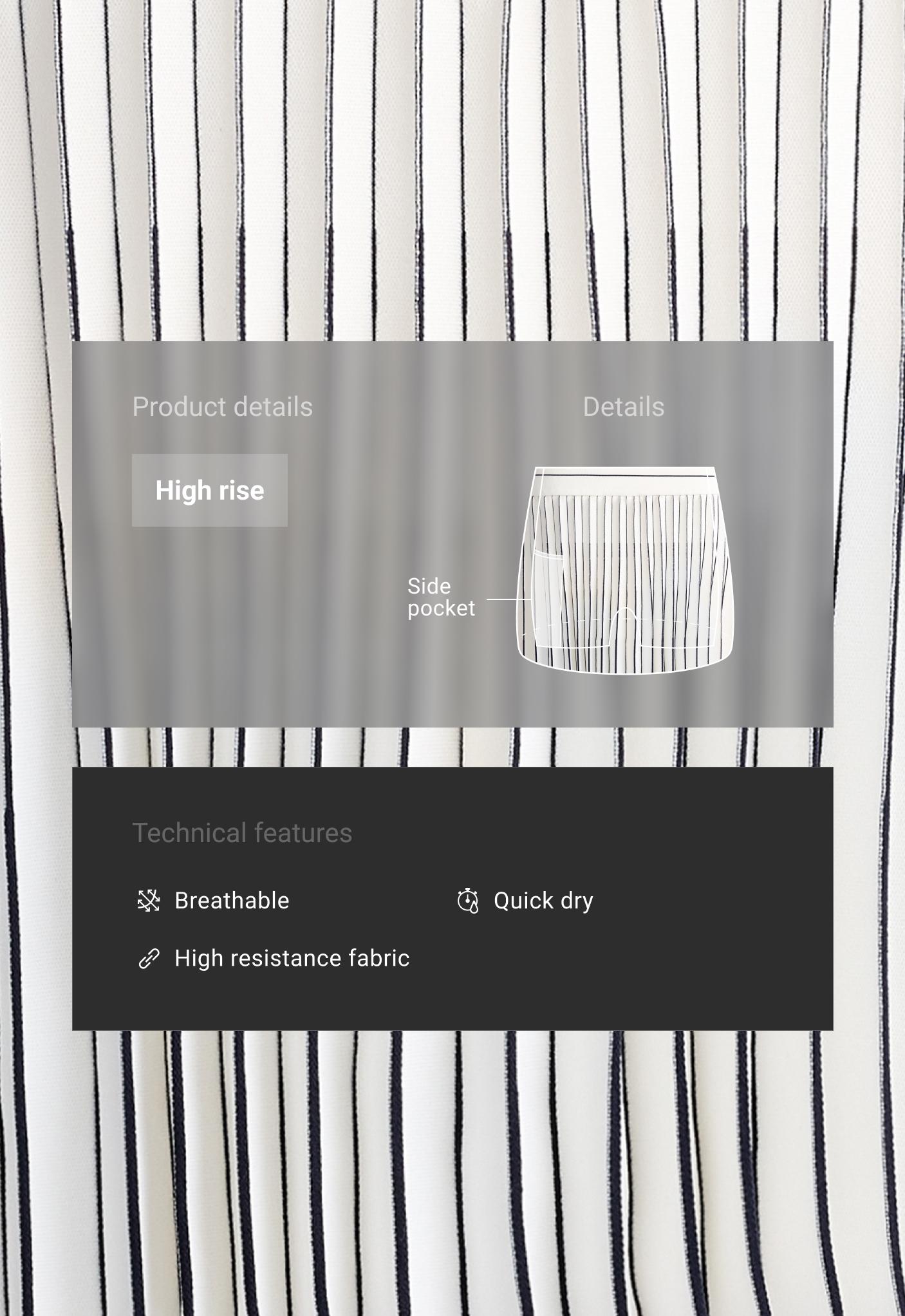 Κοντή φούστα high rise seamless με πτυχώσεις