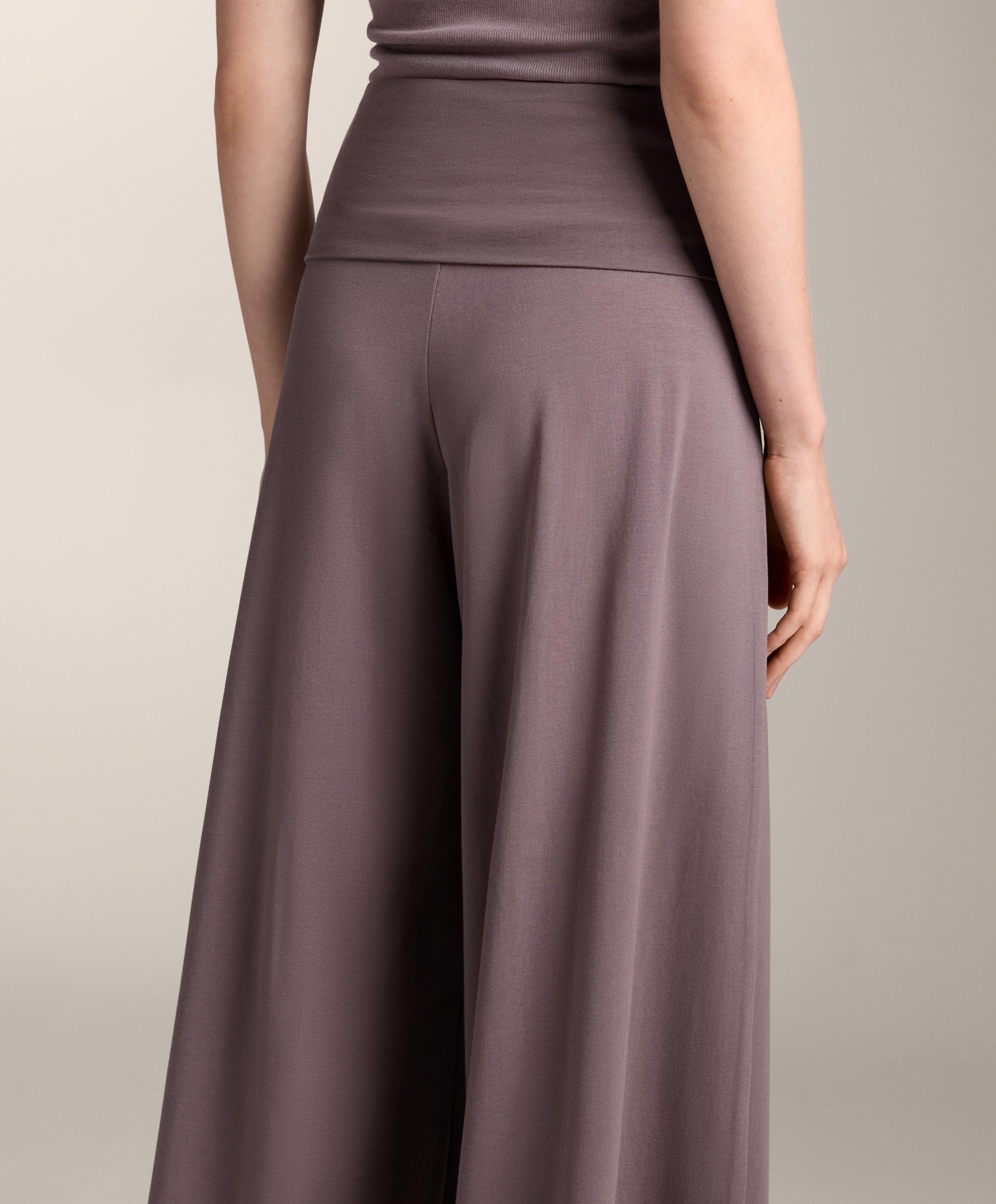 Pantalón palazzo cintura vuelta mezcla algodón - Rebajas Pantalón palazzo cintura vuelta mezcla algodón - Rebajas