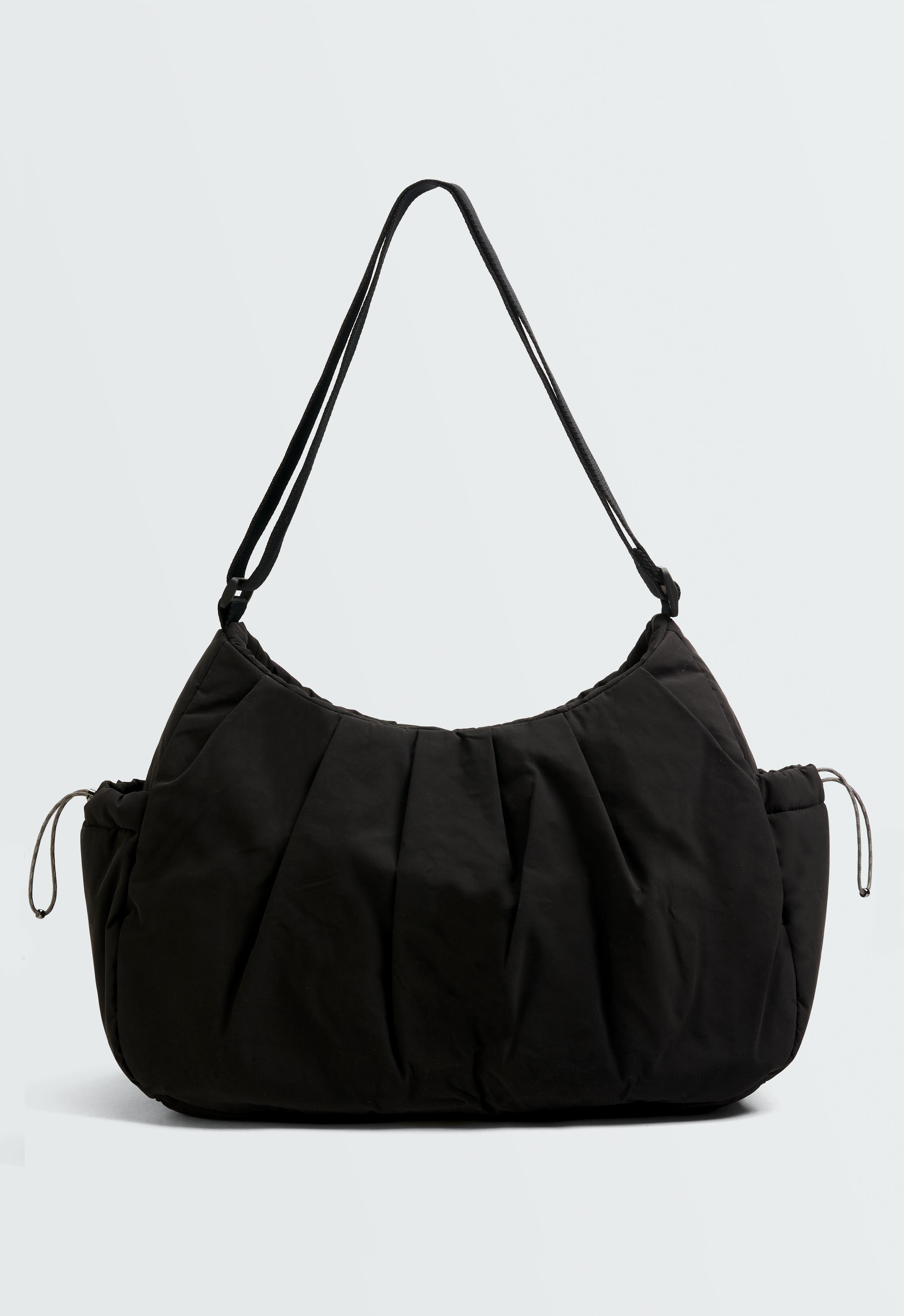 Shopper bag with side pockets — BLACK