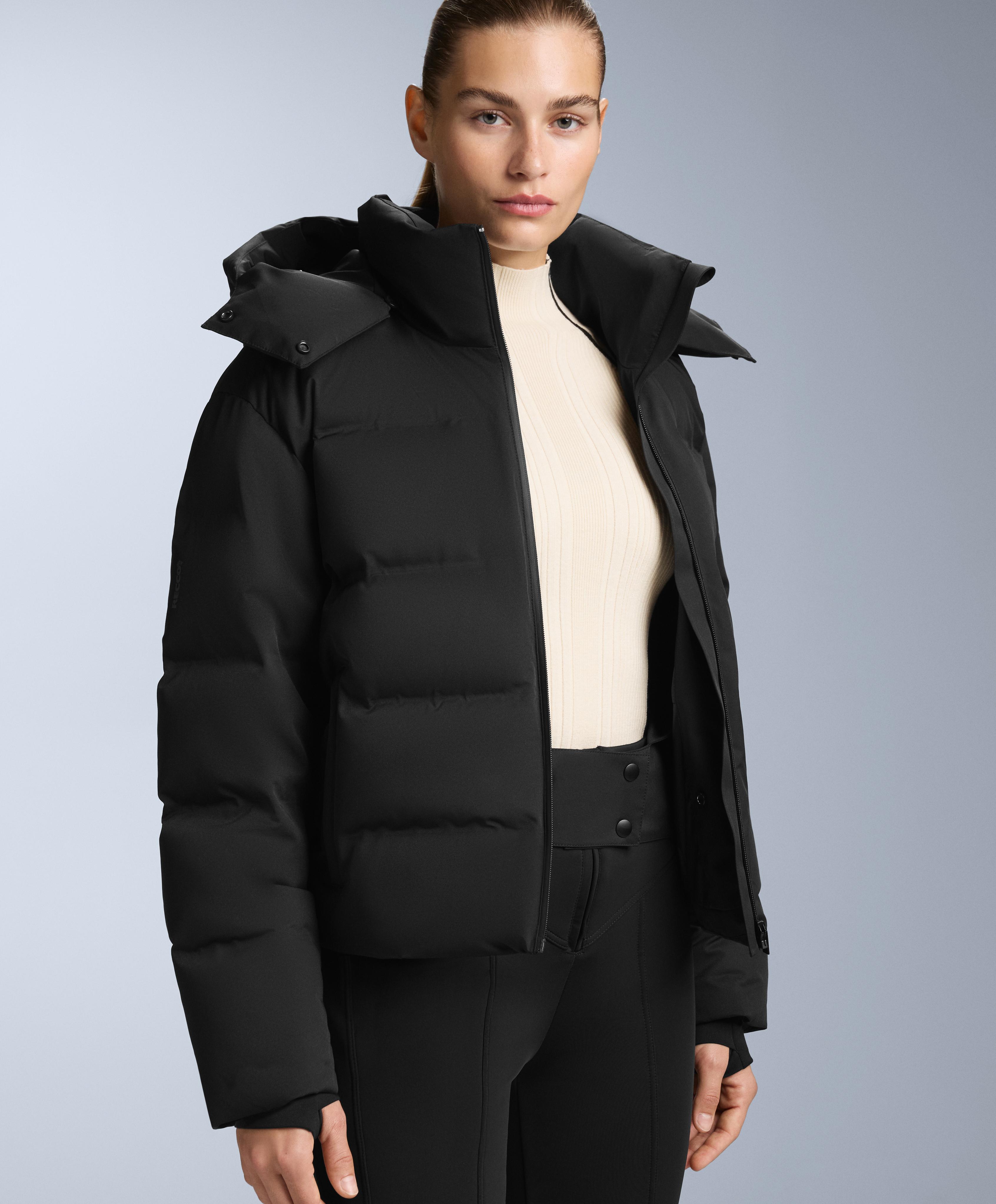 MINARDI PIUME SKI water-resistant 80% down and 20% feather jacket — BLACK